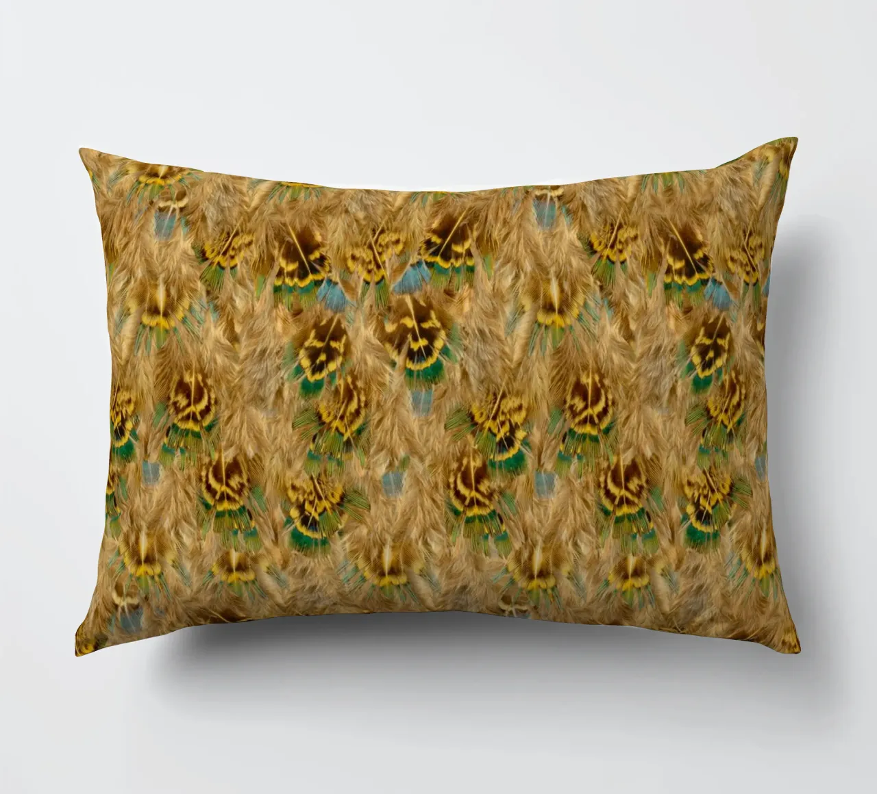 Delicate Elegance in Every Detail - Pattern of Soft Feathers decorative cushion by Curious Collections by Marielle Leenders