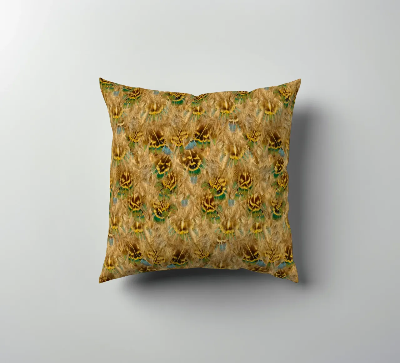 Delicate Elegance in Every Detail - Pattern of Soft Feathers decorative cushion by Curious Collections by Marielle Leenders