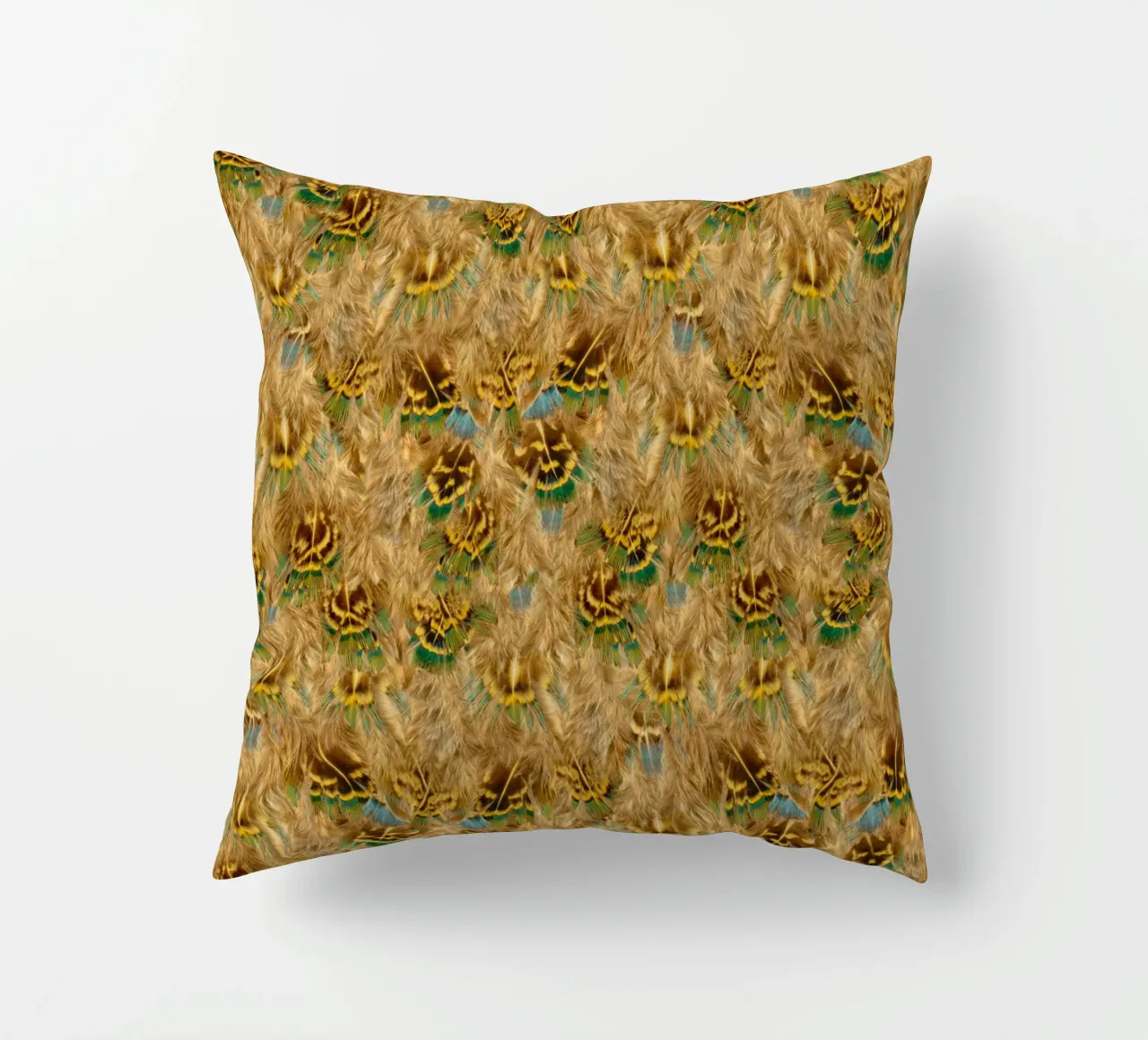 Delicate Elegance in Every Detail - Pattern of Soft Feathers decorative cushion by Curious Collections by Marielle Leenders