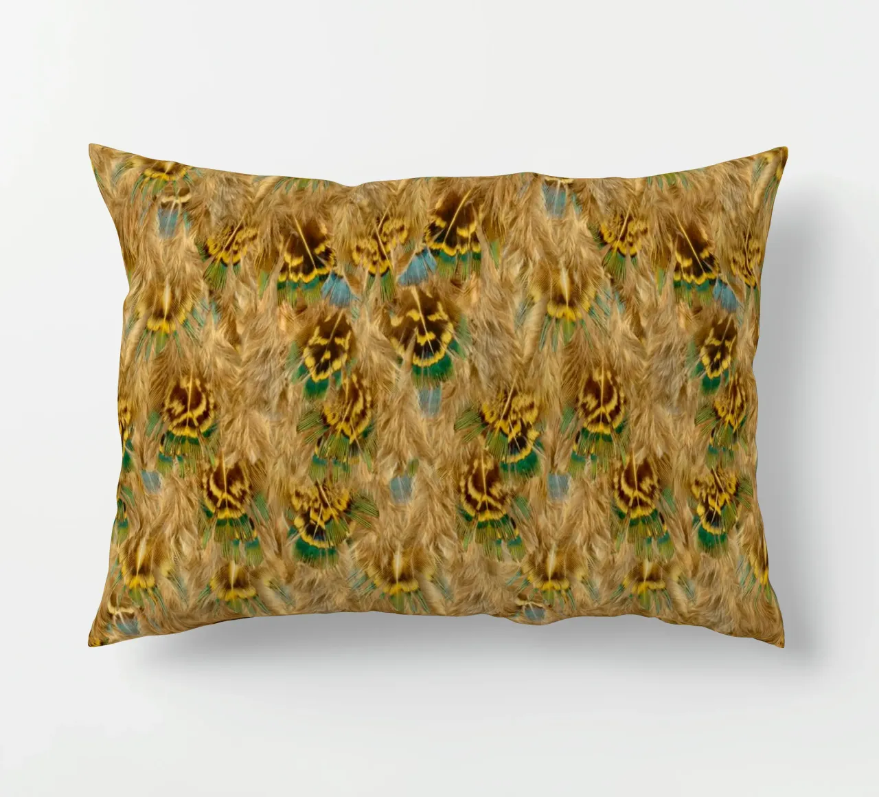 Delicate Elegance in Every Detail - Pattern of Soft Feathers decorative cushion by Curious Collections by Marielle Leenders