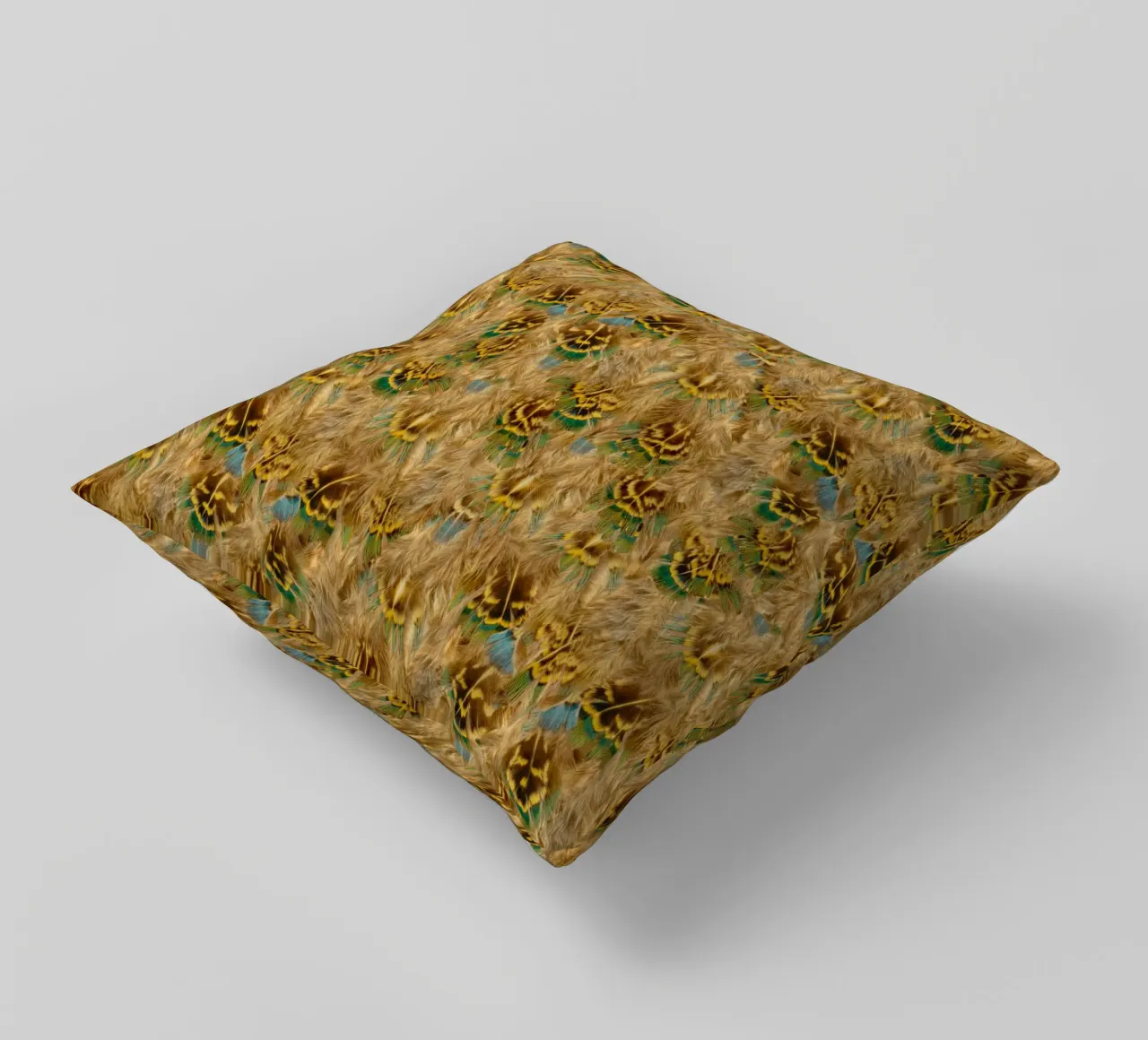 Delicate Elegance in Every Detail - Pattern of Soft Feathers decorative cushion by Curious Collections by Marielle Leenders