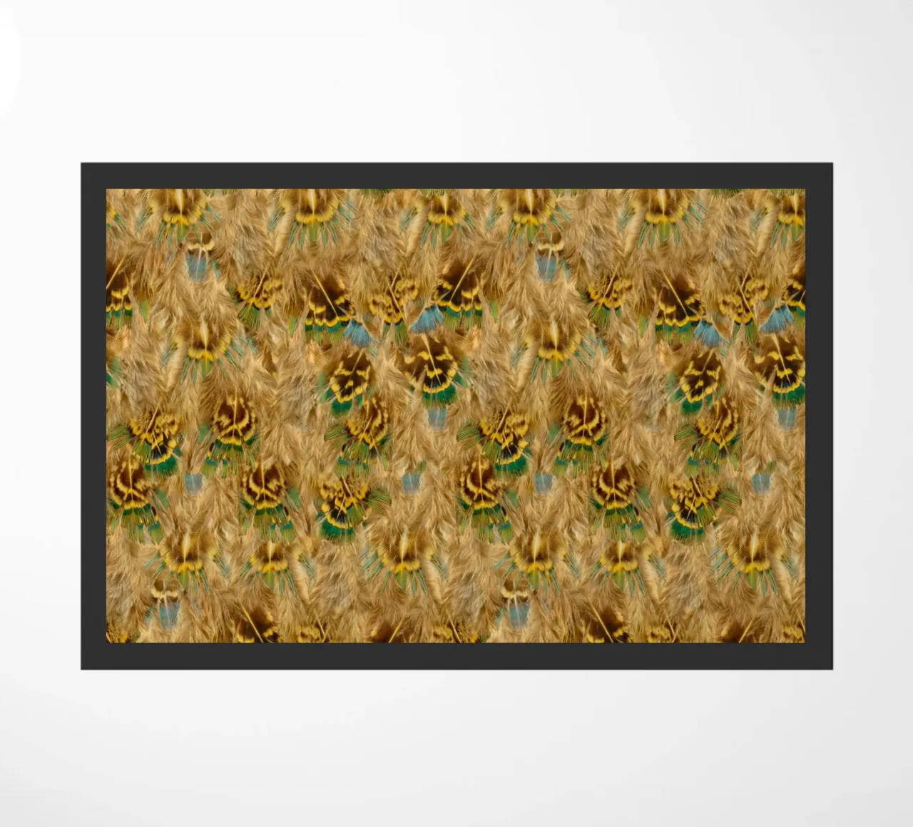 Delicate Elegance in Every Detail - Pattern of Soft Feathers doormat by Curious Collections by Marielle Leenders