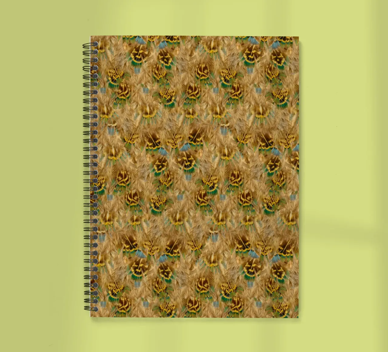 Delicate Elegance in Every Detail - Pattern of Soft Feathers spiral notebook by Curious Collections by Marielle Leenders