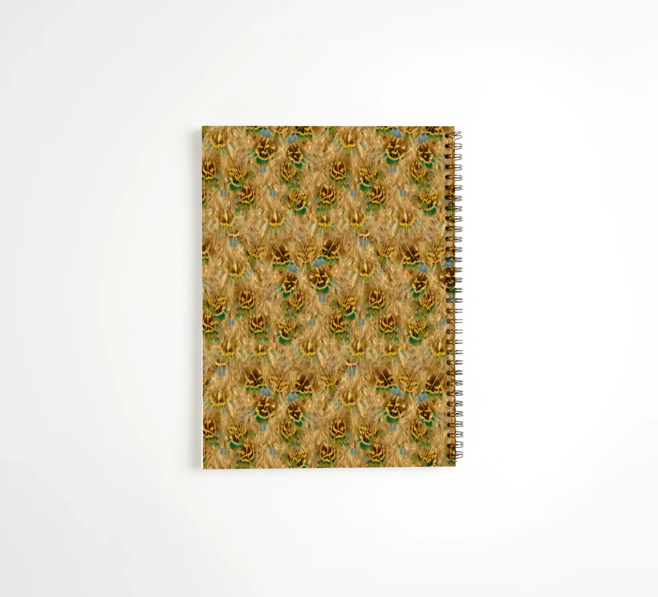 Delicate Elegance in Every Detail - Pattern of Soft Feathers spiral notebook by Curious Collections by Marielle Leenders