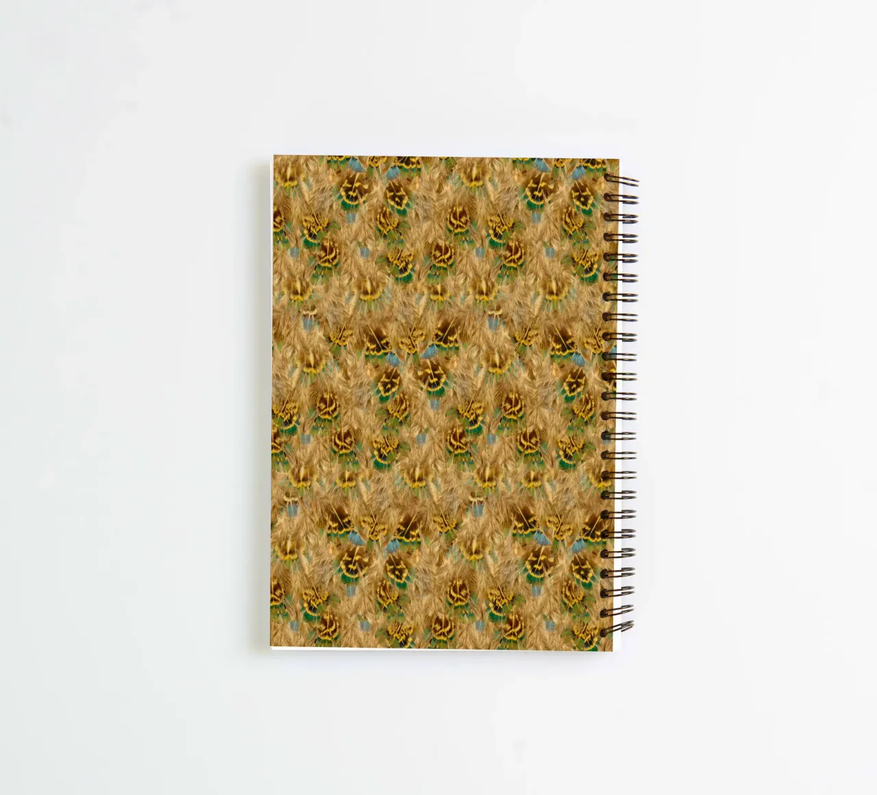 Delicate Elegance in Every Detail - Pattern of Soft Feathers spiral notebook by Curious Collections by Marielle Leenders