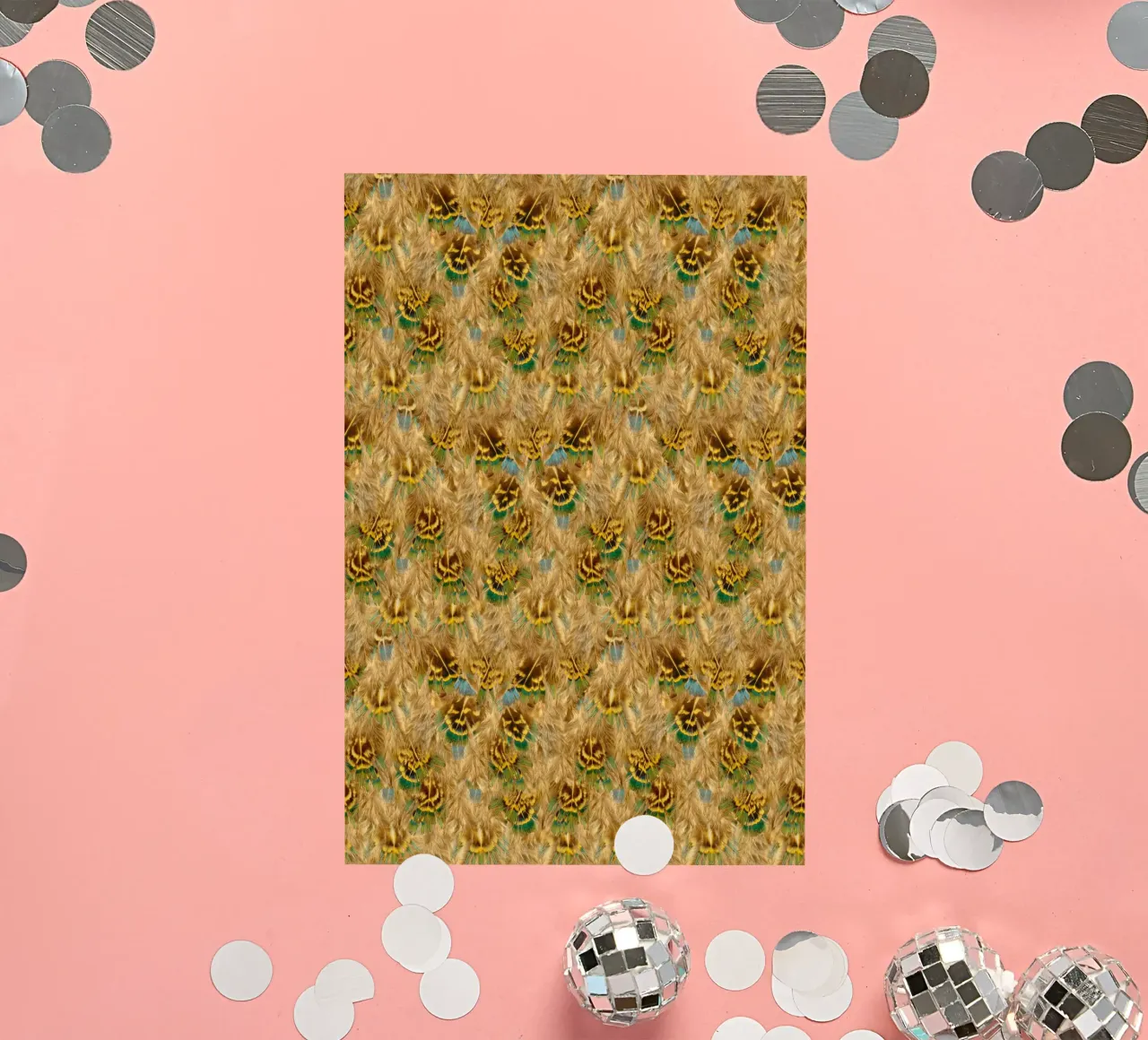 Delicate Elegance in Every Detail - Pattern of Soft Feathers sticker by Curious Collections by Marielle Leenders