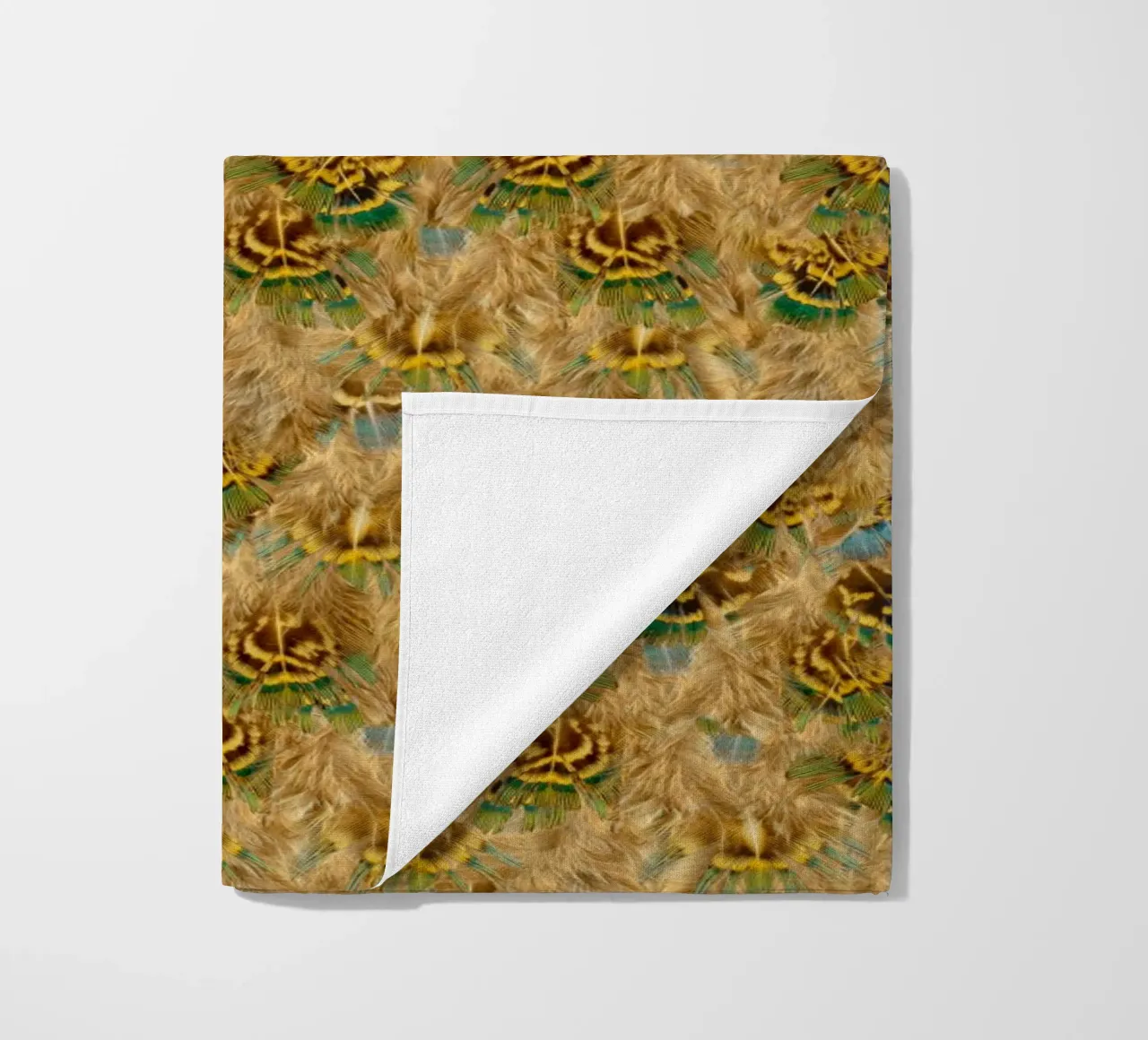 Delicate Elegance in Every Detail - Pattern of Soft Feathers beach towel by Curious Collections by Marielle Leenders