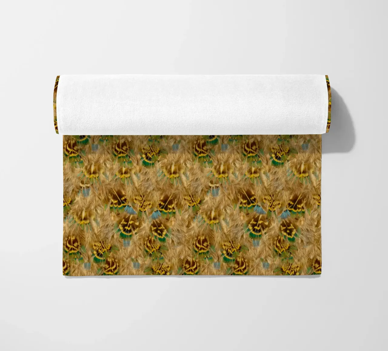 Delicate Elegance in Every Detail - Pattern of Soft Feathers beach towel by Curious Collections by Marielle Leenders