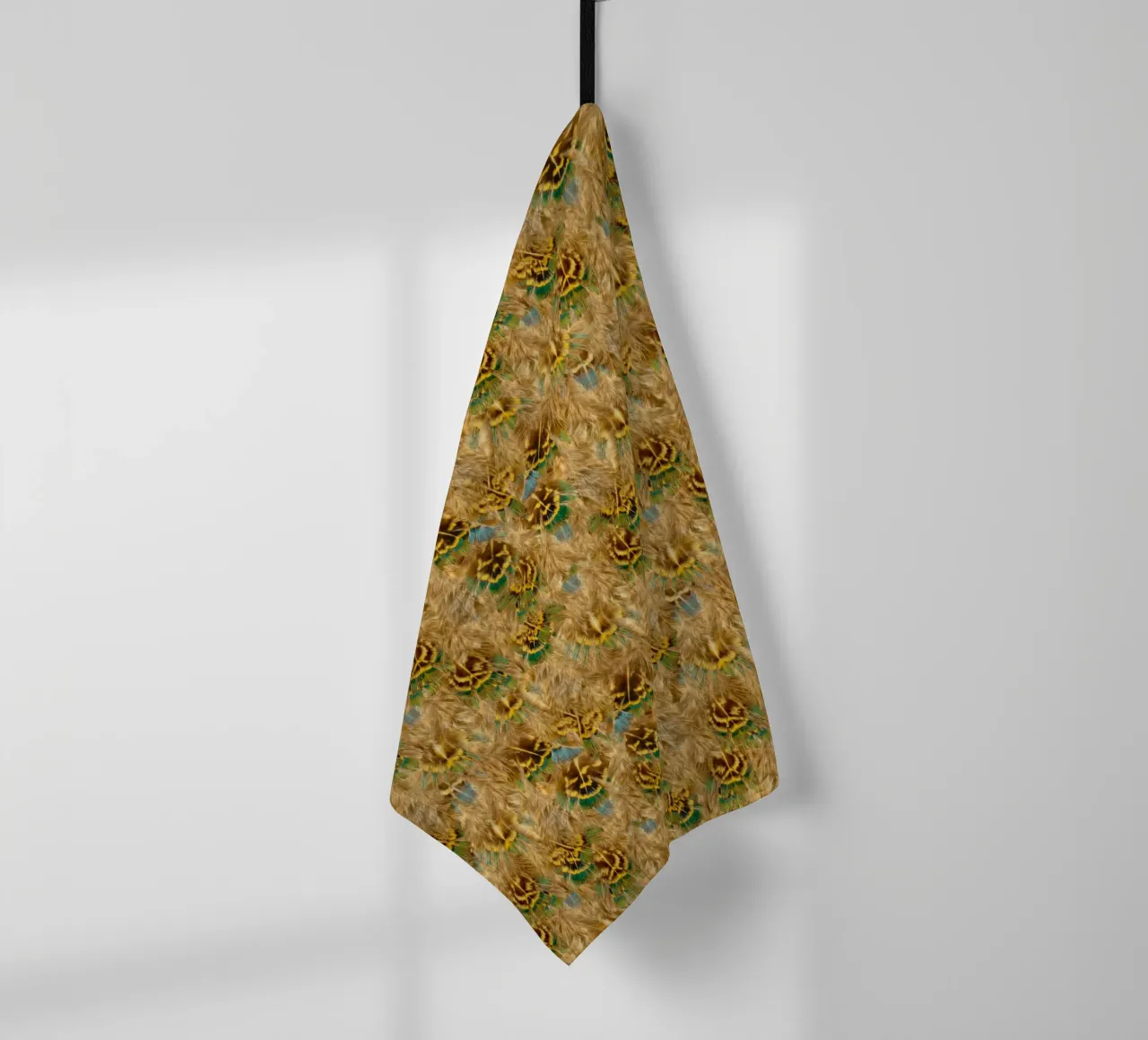 Delicate Elegance in Every Detail - Pattern of Soft Feathers tea towel by Curious Collections by Marielle Leenders