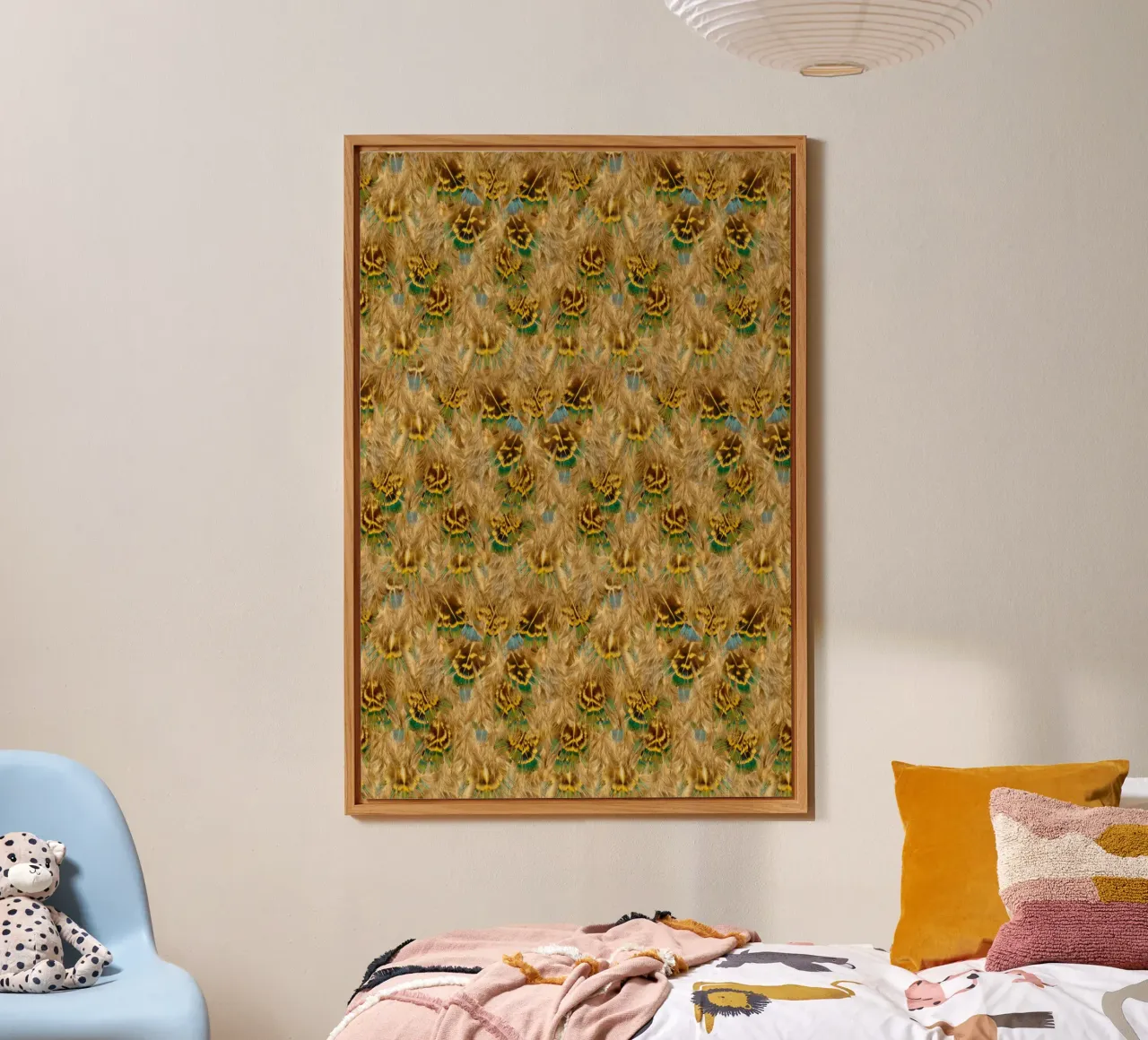Delicate Elegance in Every Detail - Pattern of Soft Feathers alu-dibond by Curious Collections by Marielle Leenders