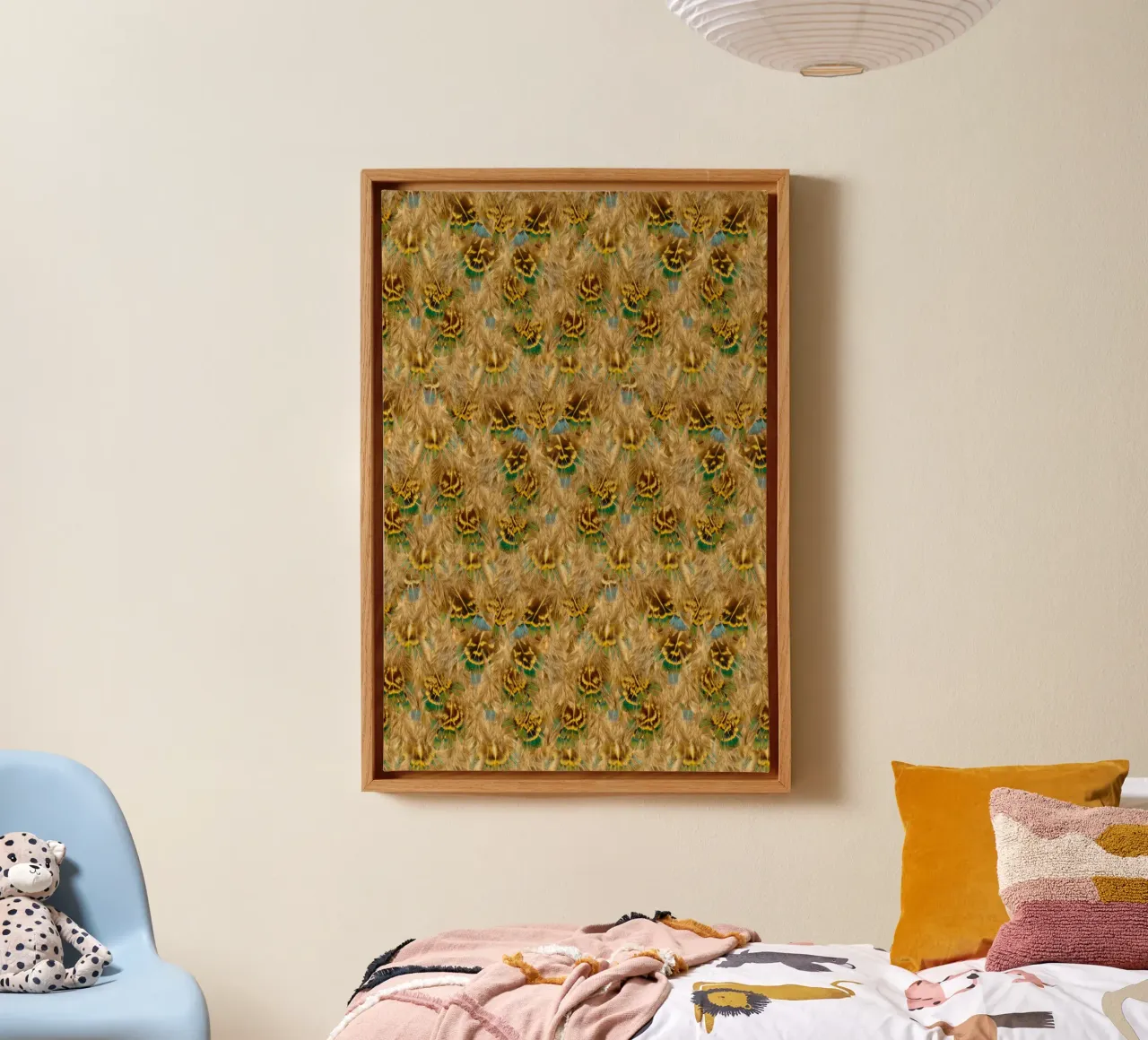 Delicate Elegance in Every Detail - Pattern of Soft Feathers canvas by Curious Collections by Marielle Leenders