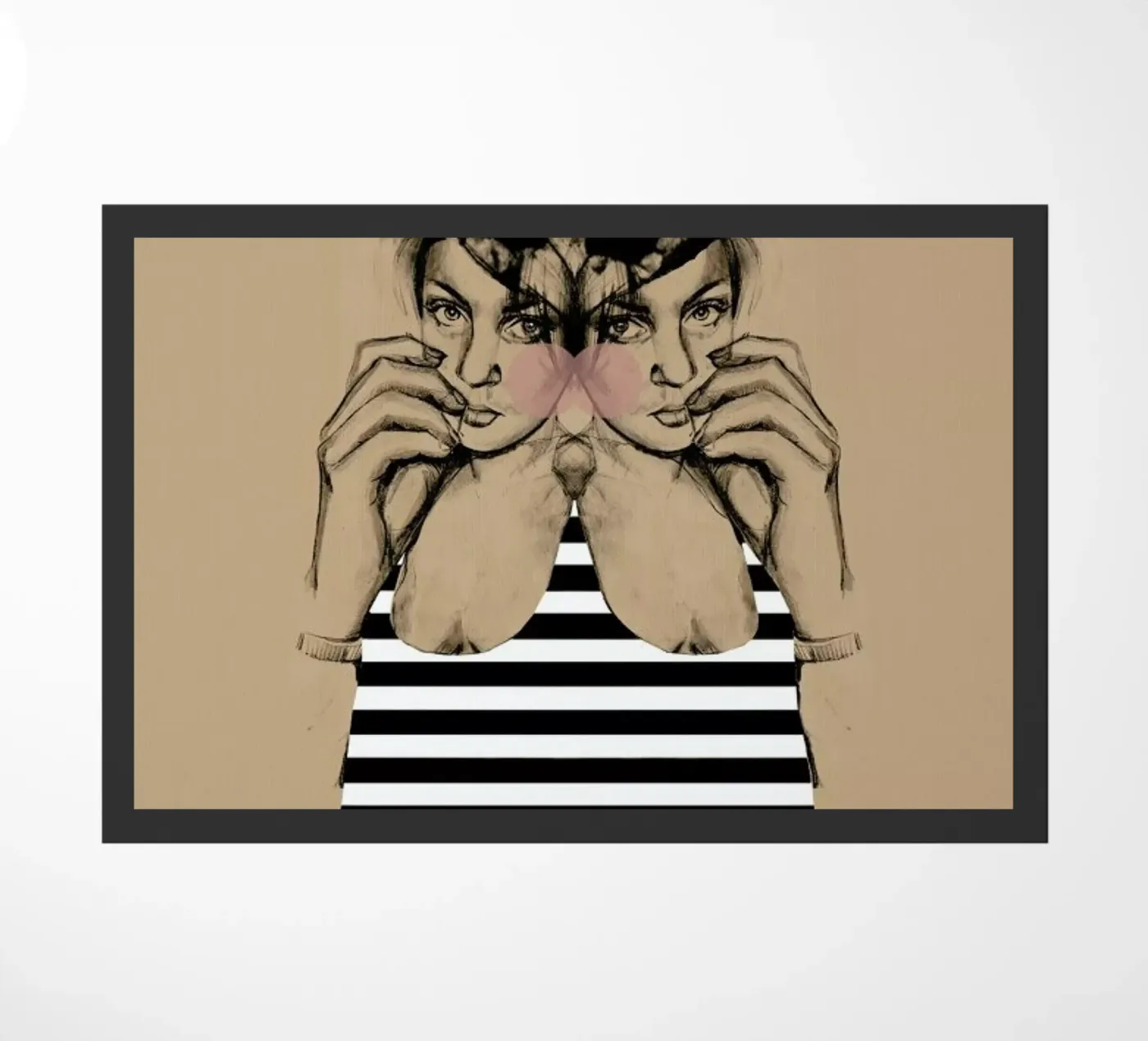 Stripes 3 deurmat van Agnes KR Patience