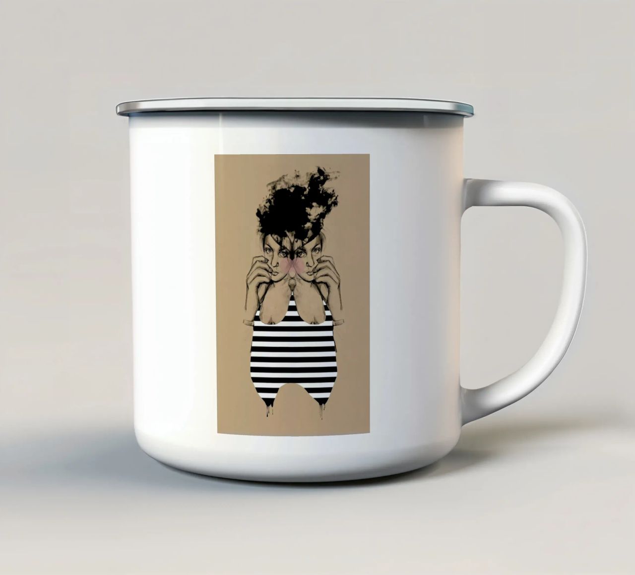 Stripes 3 tazza in smalto da Agnes KR Patience