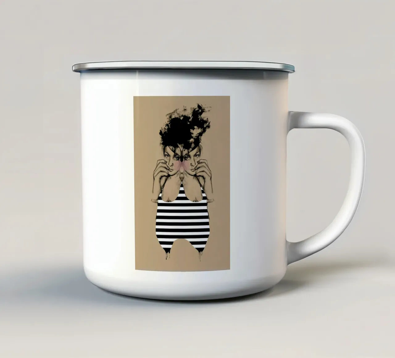 Stripes 3 tazza in smalto da Agnes KR Patience