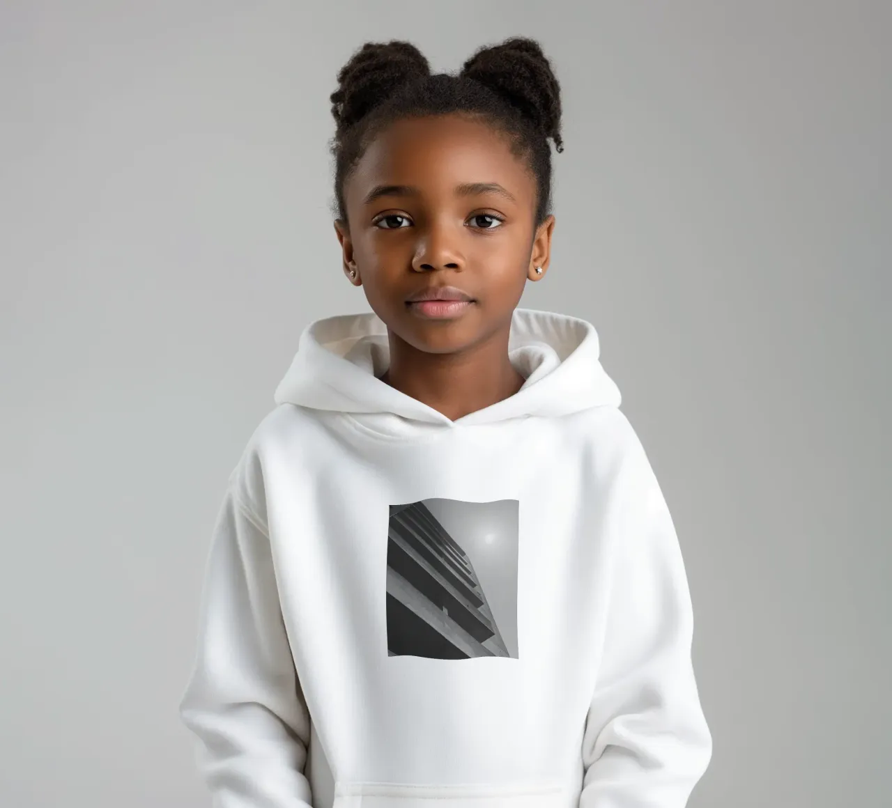 Geometria verticale felpa bambino con cappuccio da Black & White