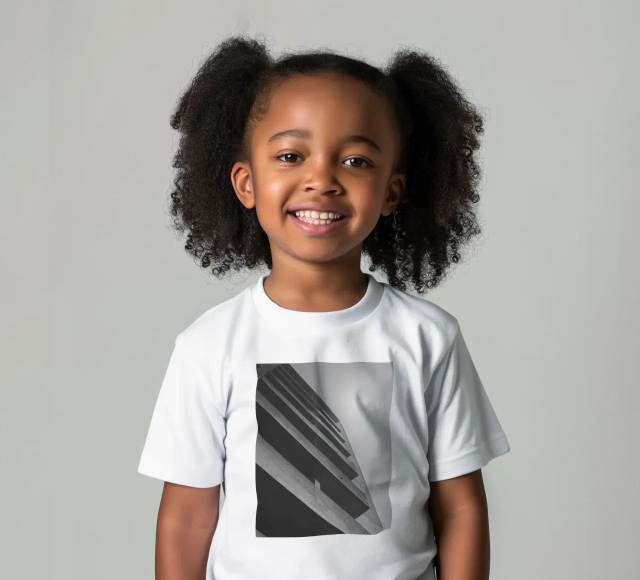 Vertical geometry t-shirt bambini da Black & White