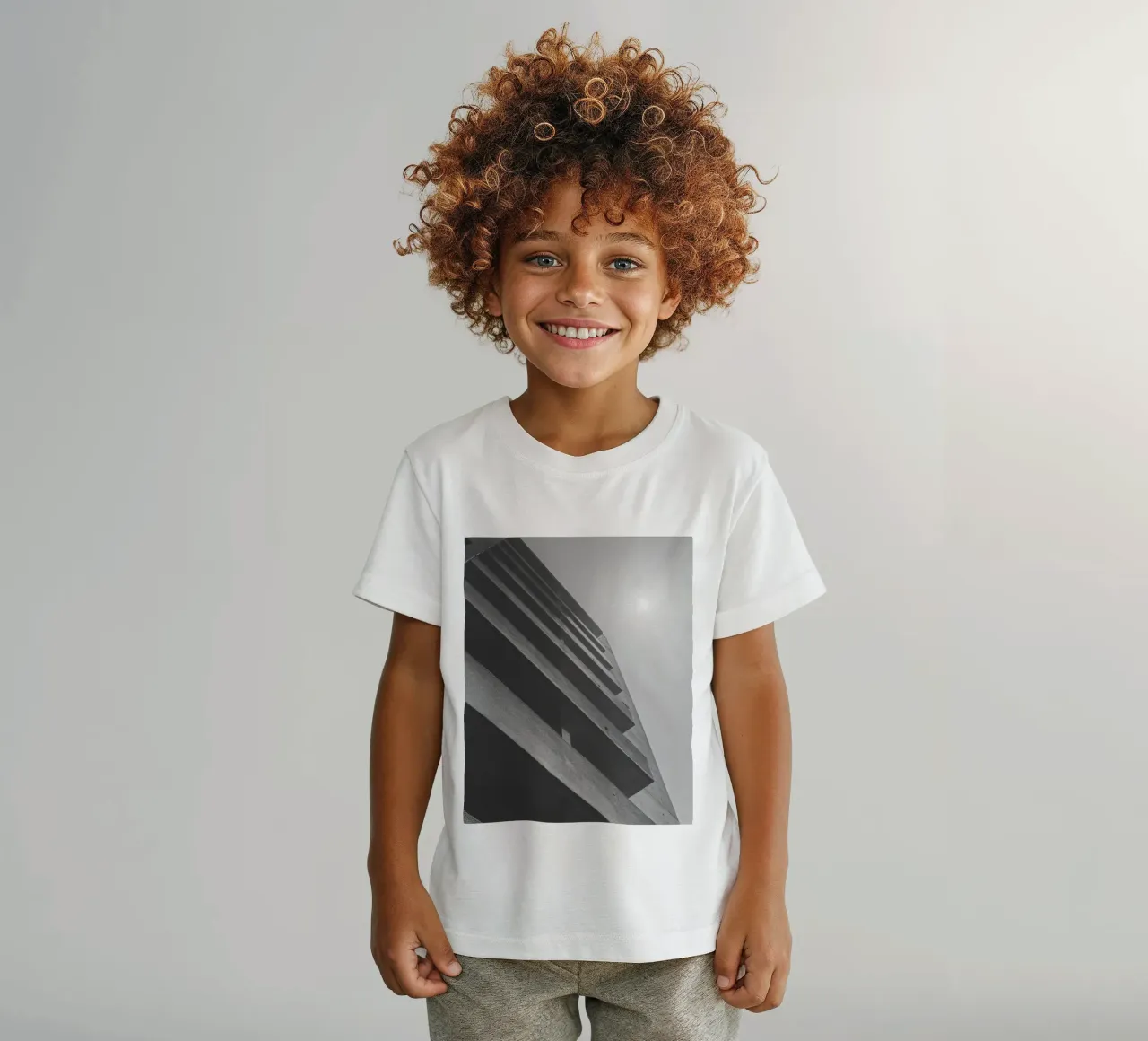 Vertical geometry t-shirt bambini da Black & White