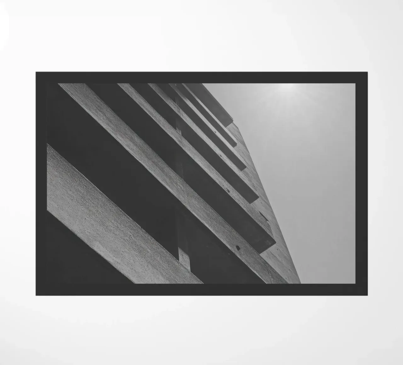 Vertical geometry doormat by Black & White