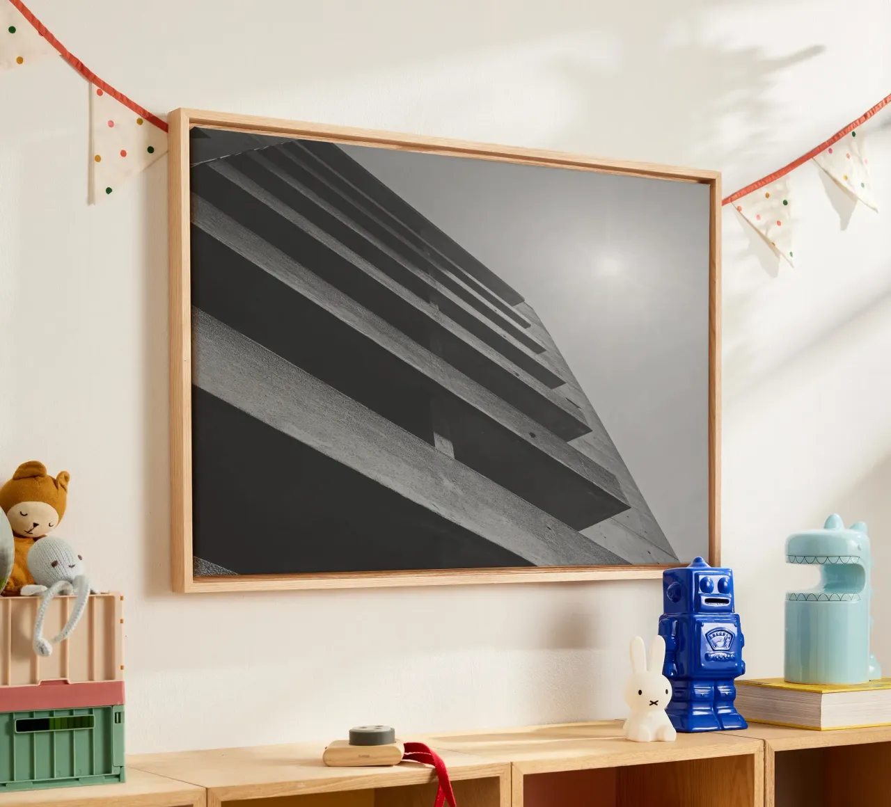 Vertical geometry tela da Black & White