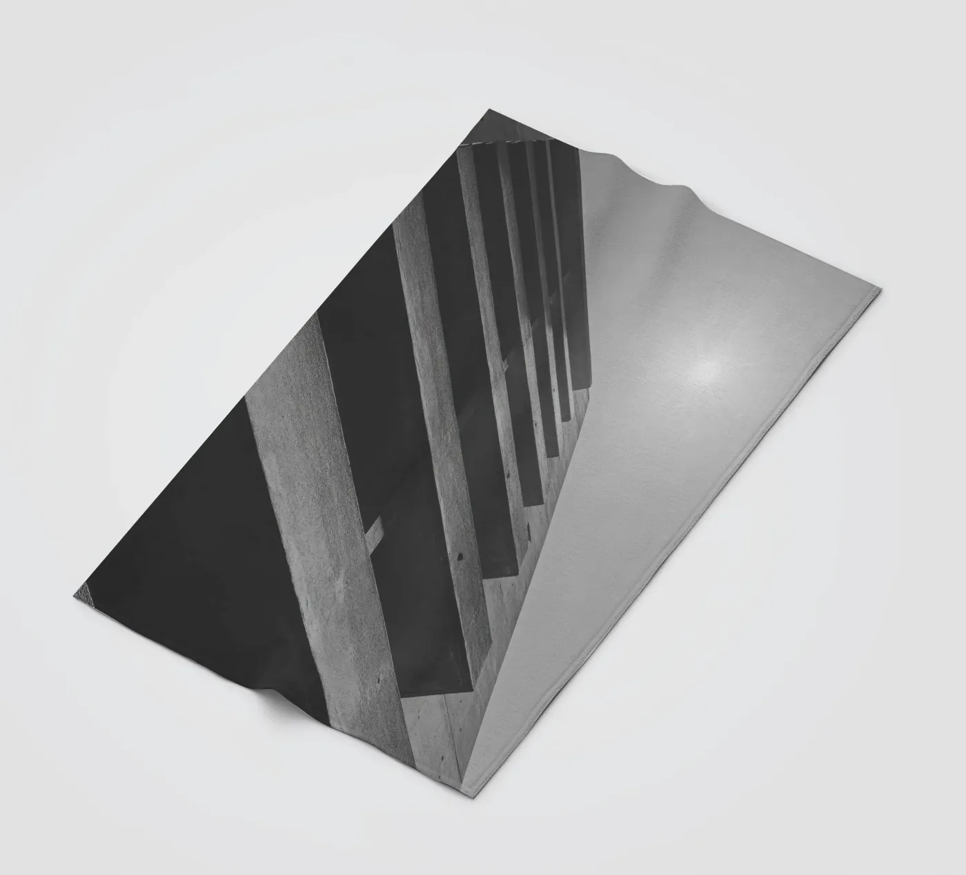 Vertical geometry Fleecedecke von Black & White