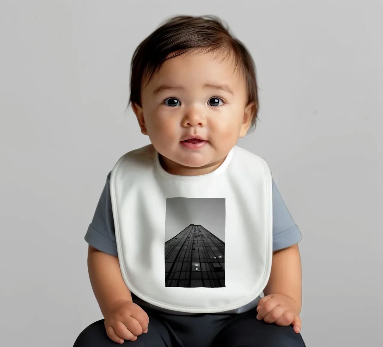 Vertige Urbain baby bib by Black & White