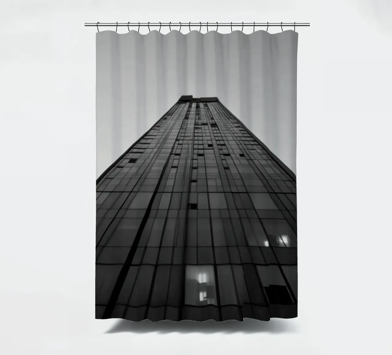 Vertige Urbain shower curtain by Black & White