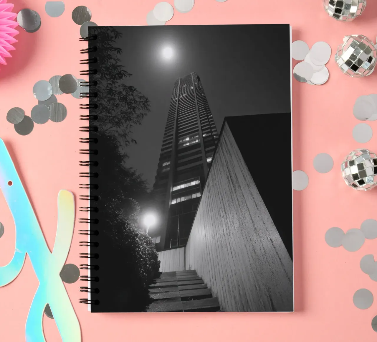 Ascension Nocturne spiral notebook by Black & White