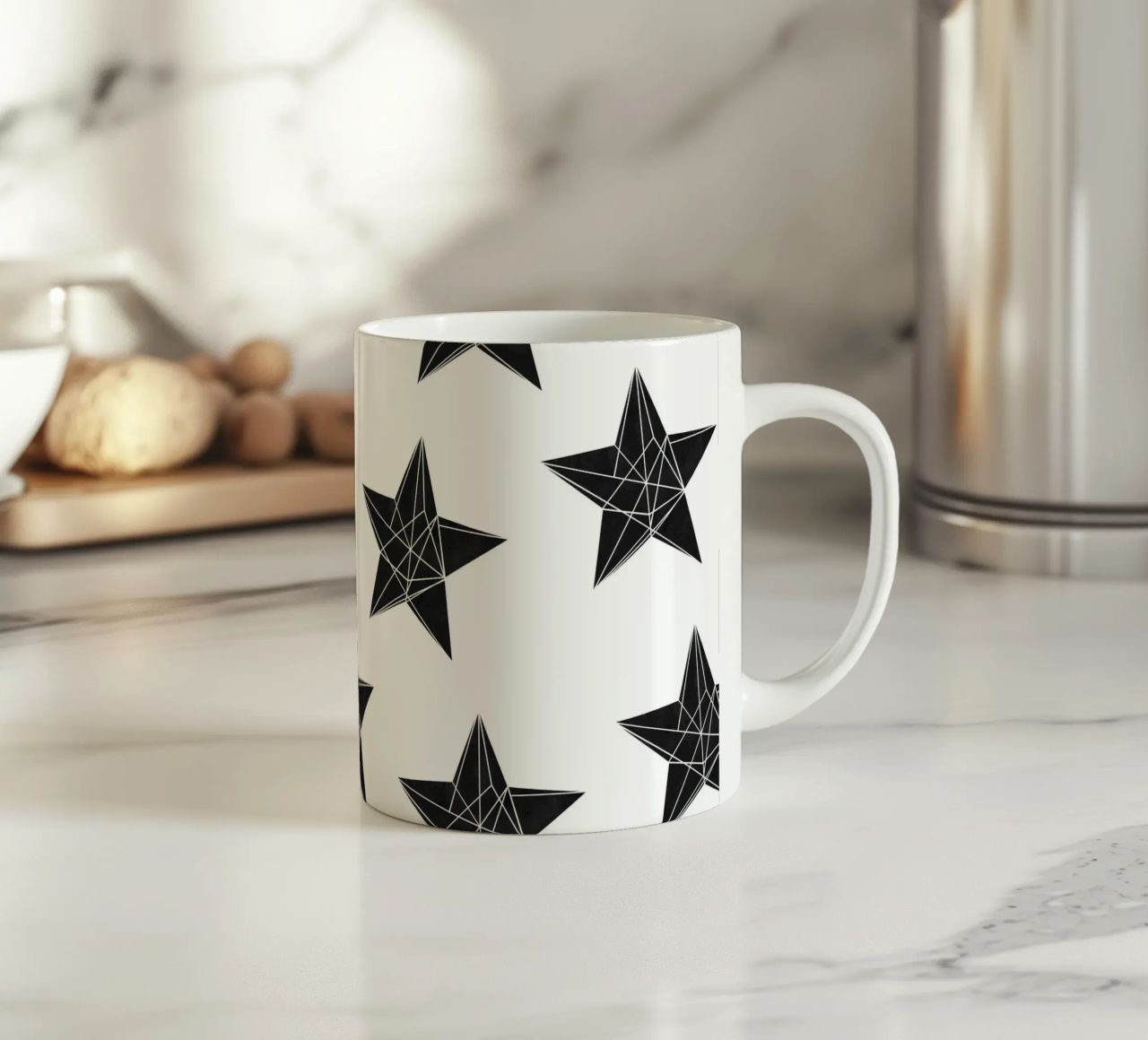 Polygon stars II tazza in ceramica da BAINAI