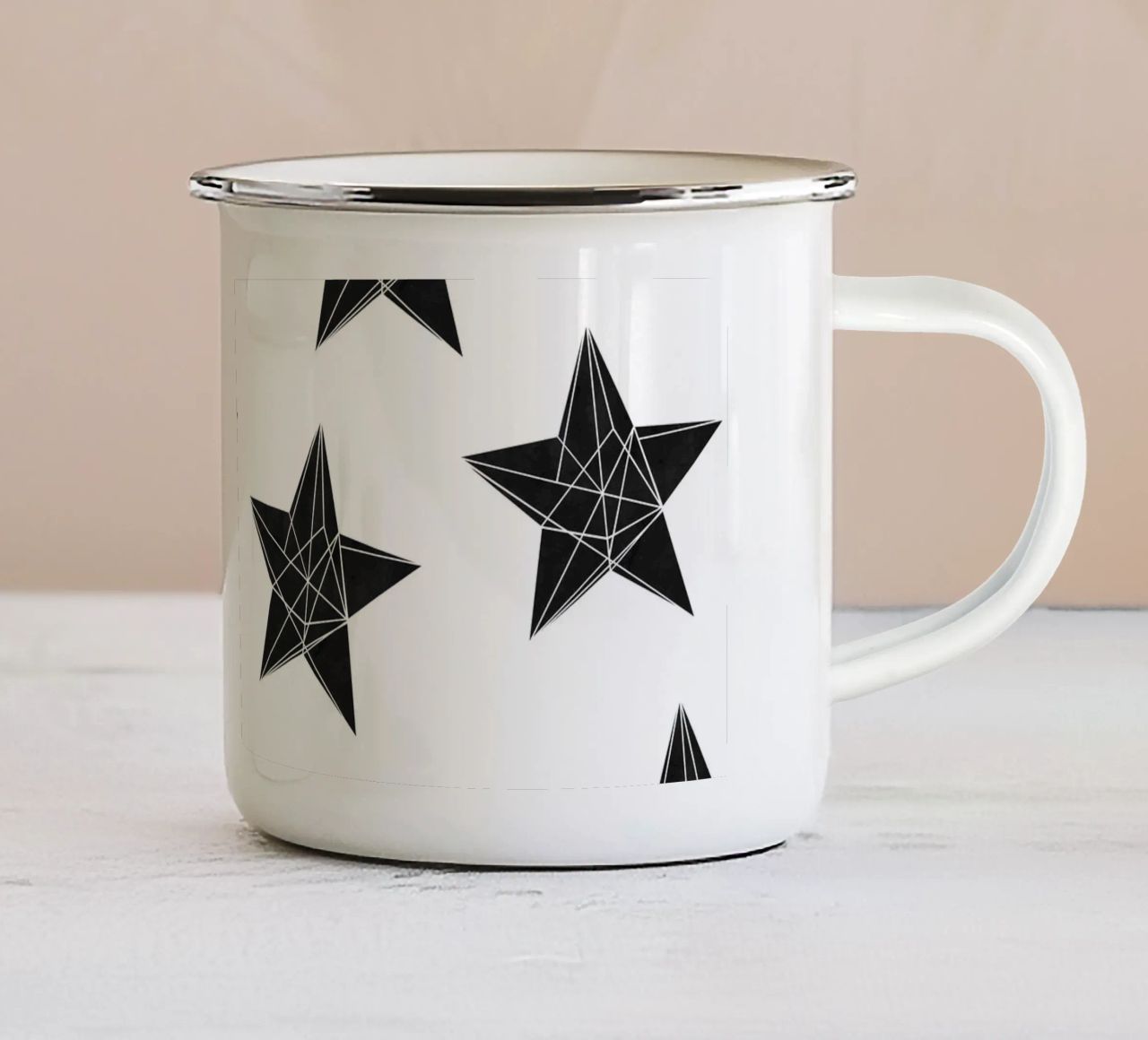 Polygon stars II tazza in smalto da BAINAI