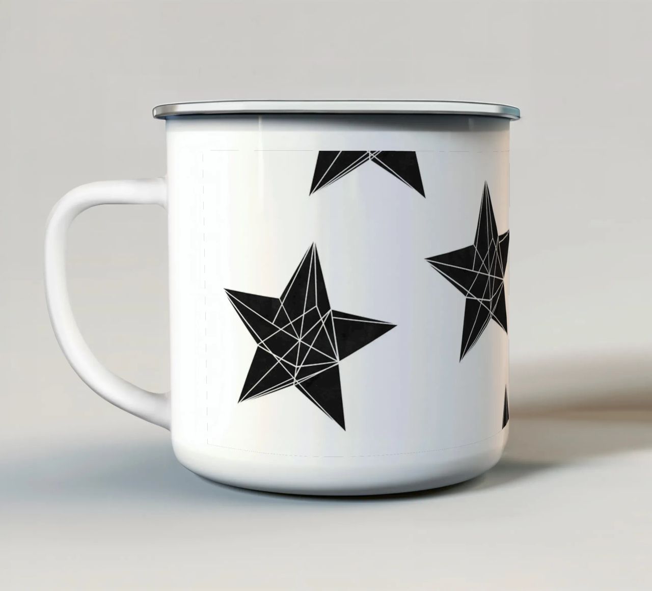 Polygon stars II tazza in smalto da BAINAI