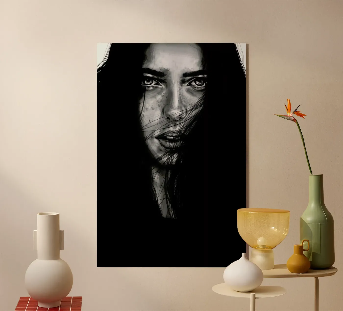 Dark Mary acrylic glass by Agnes KR Patience