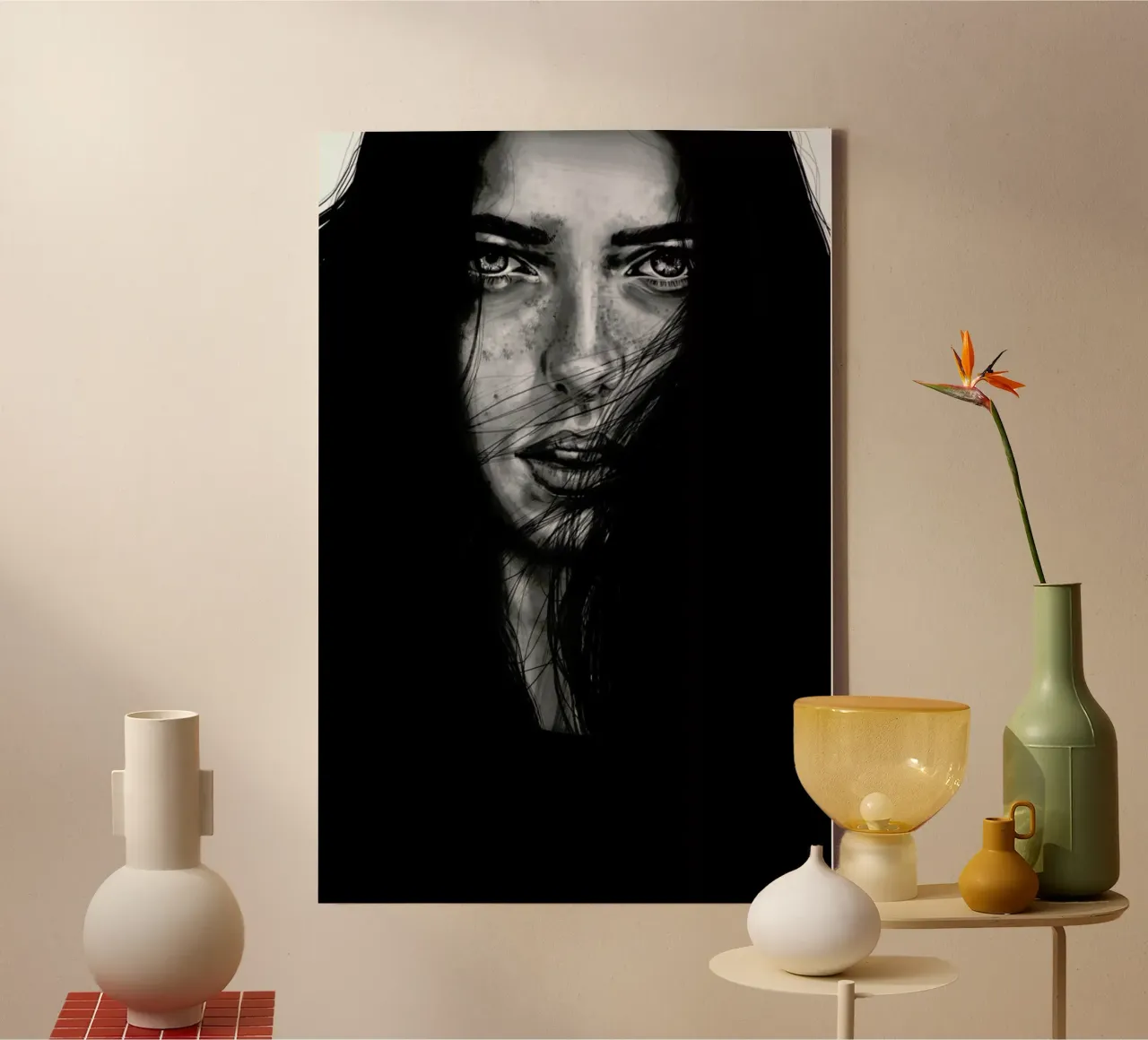 Dark Mary canvas by Agnes KR Patience
