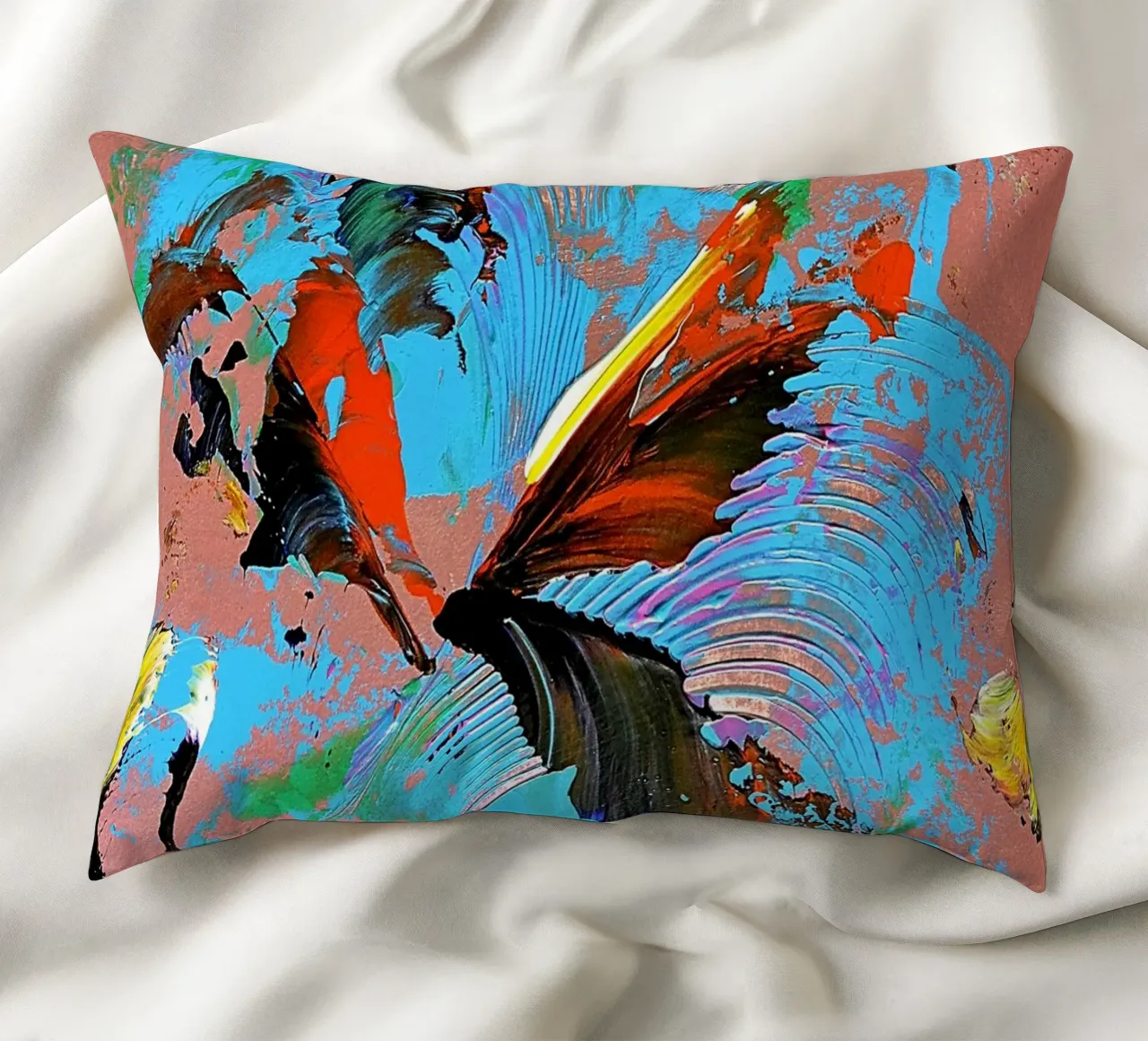 IDEAL GIFT 76 decorative cushion by Thierry Vobmann Abstract painting