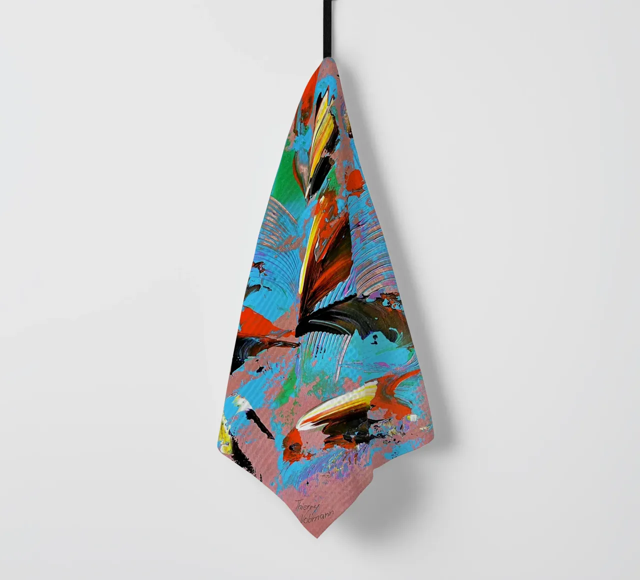 IDEAL GIFT 76 tea towel by Thierry Vobmann Abstract painting