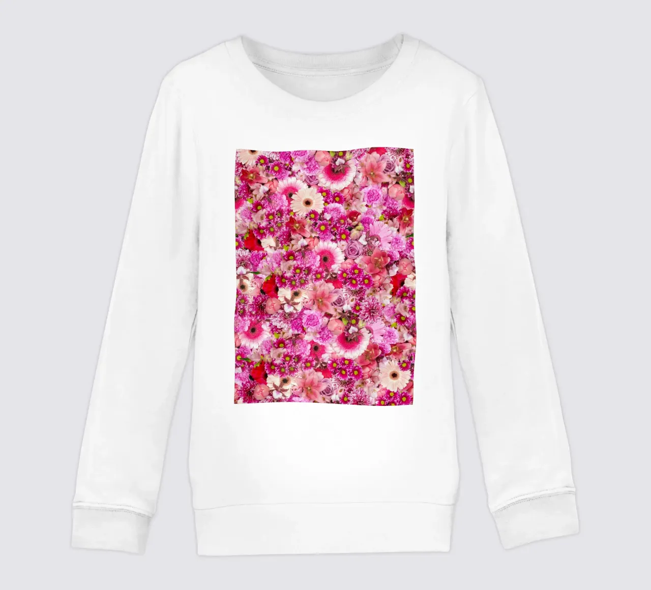 Pink Bloom Symphony - Florales Design aus rosa Blumen Kinder Sweatshirt von Curious Collections by Marielle Leenders