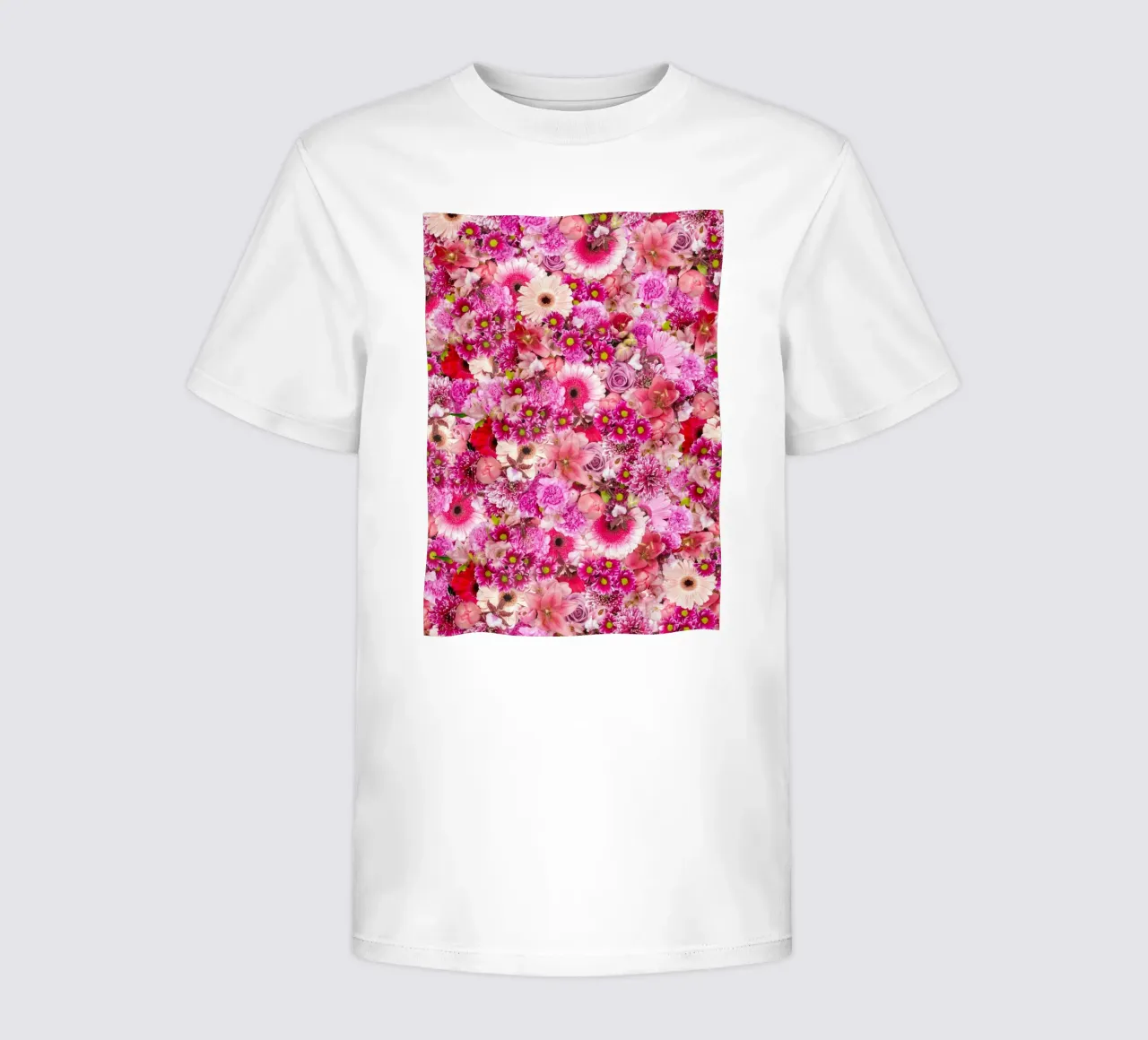 Pink Bloom Symphony – Floral Design of Pink Flowers kids t-shirt by Curious Collections by Marielle Leenders