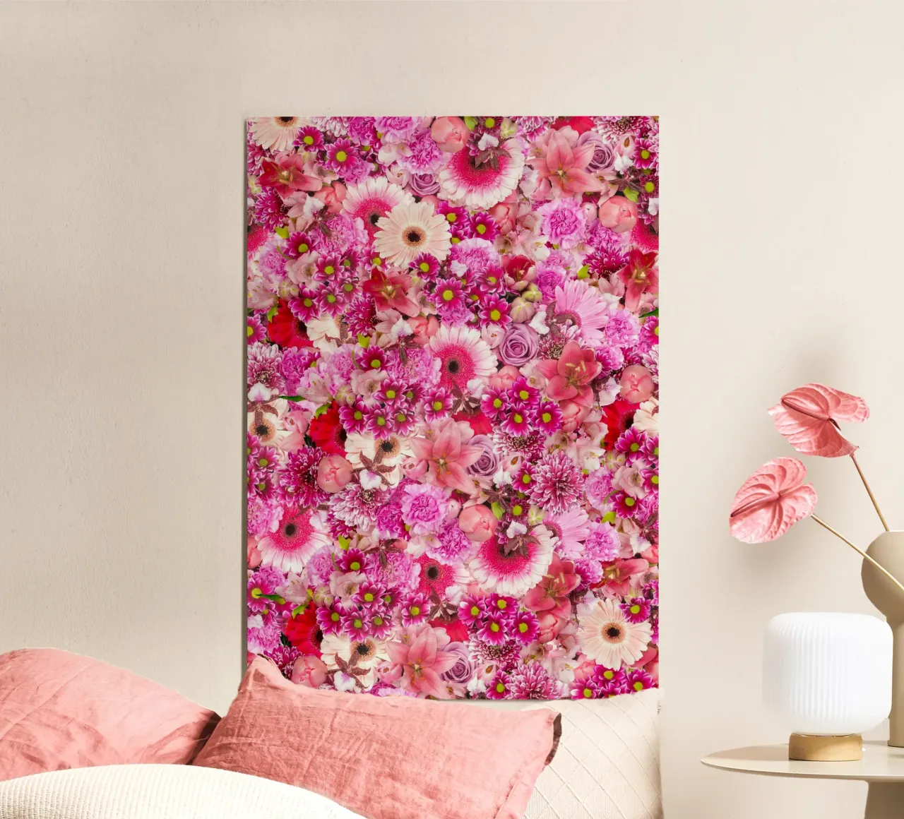 Pink Bloom Symphony - Design floreale di fiori rosa carta hahnemühle da Curious Collections by Marielle Leenders