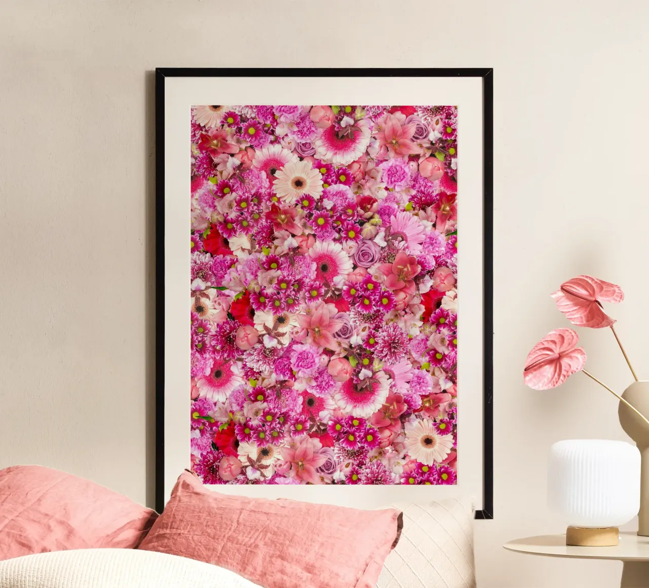 Pink Bloom Symphony - Design floreale di fiori rosa carta hahnemühle da Curious Collections by Marielle Leenders