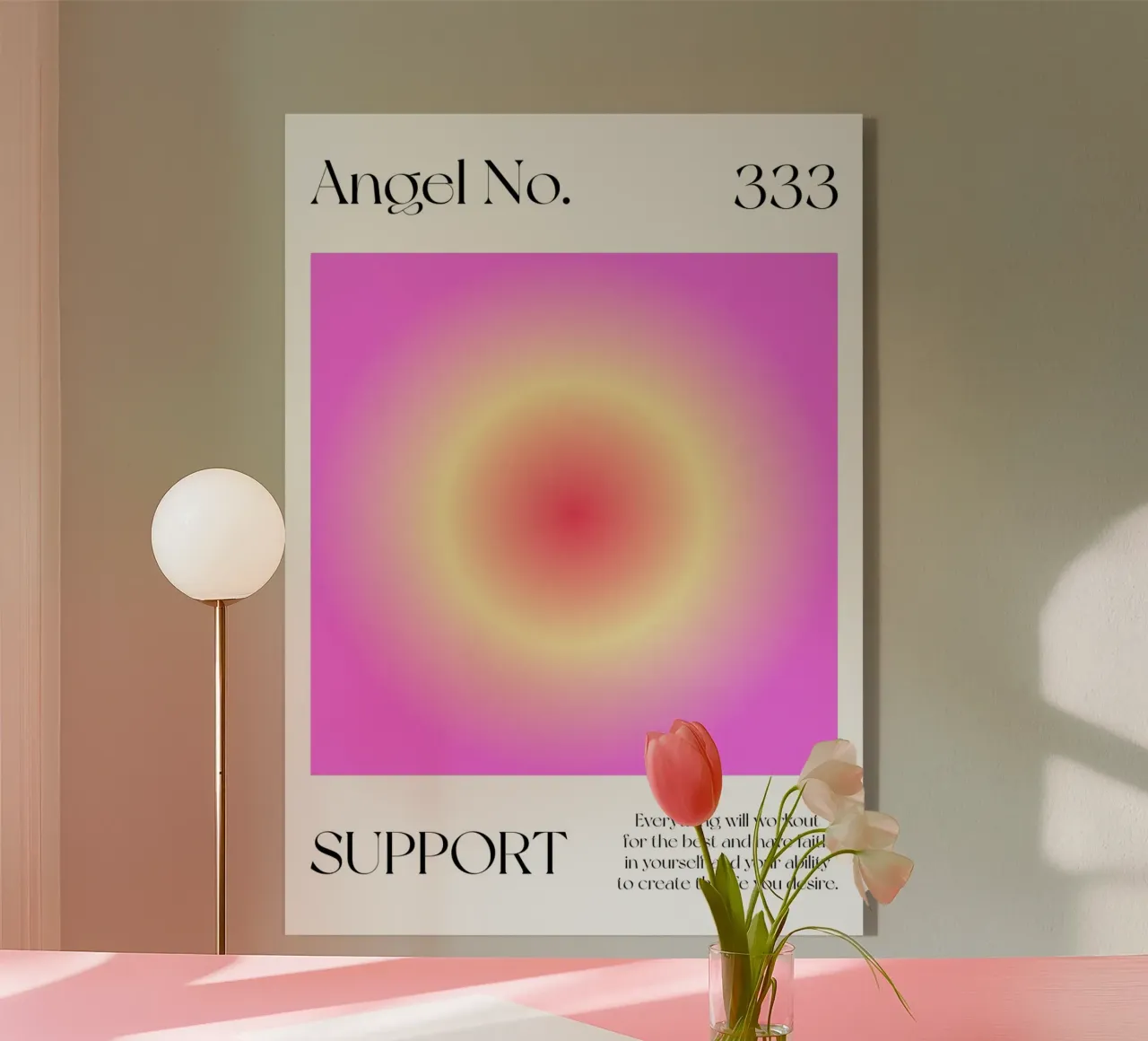 Angel no 333: Support gradient plexiglass da Paigaam Studio