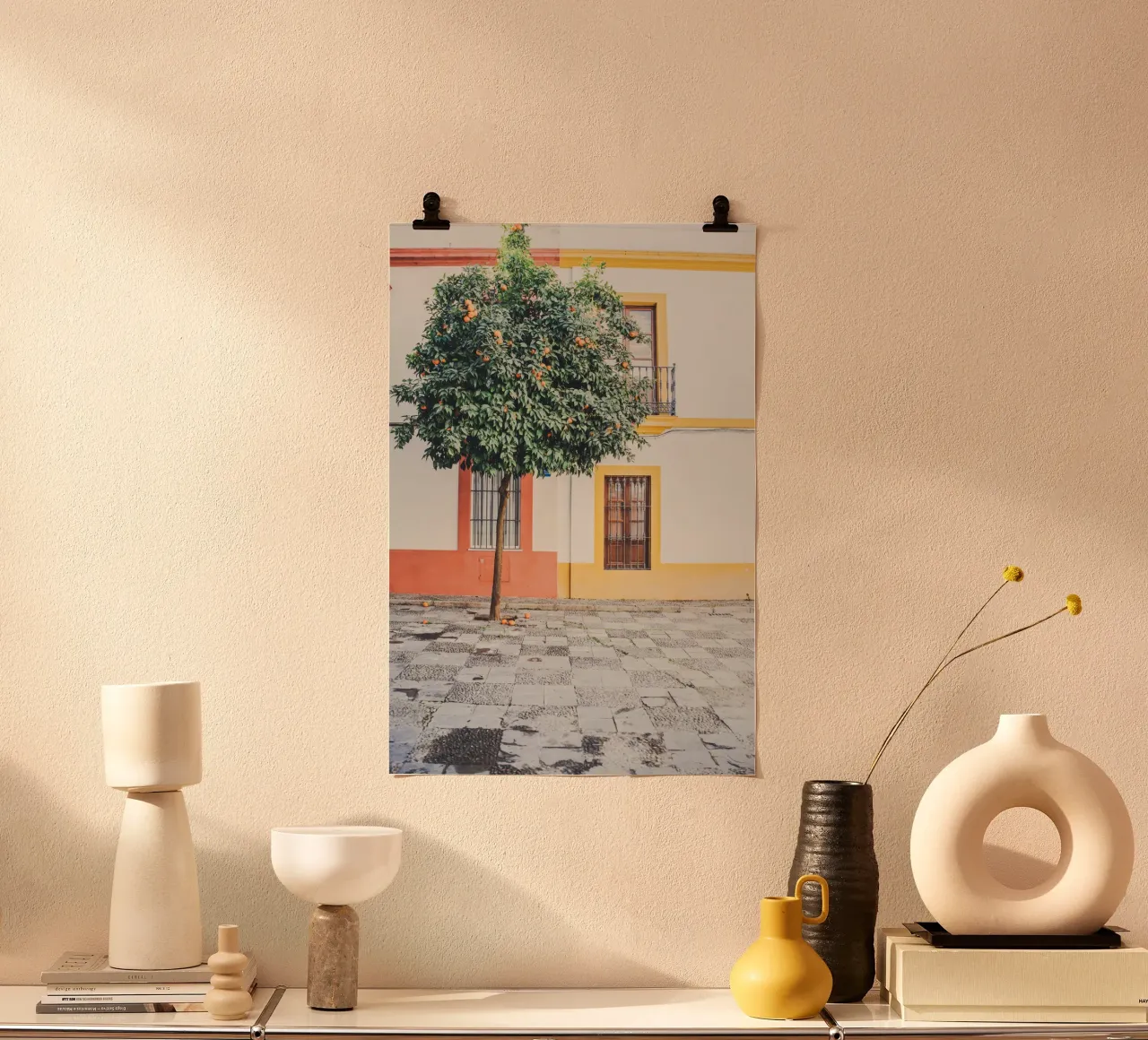 Orange Tree in Sevilla poster with plastic frame by patiphotography