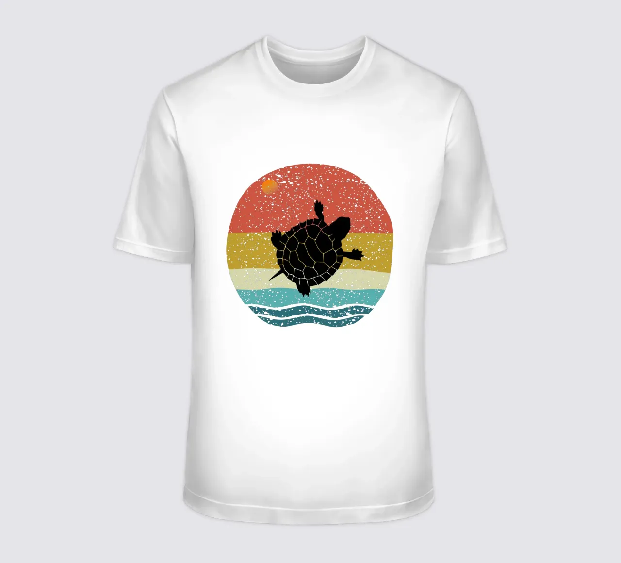 Turtle Shilouette retro design t-shirt da rivariahill