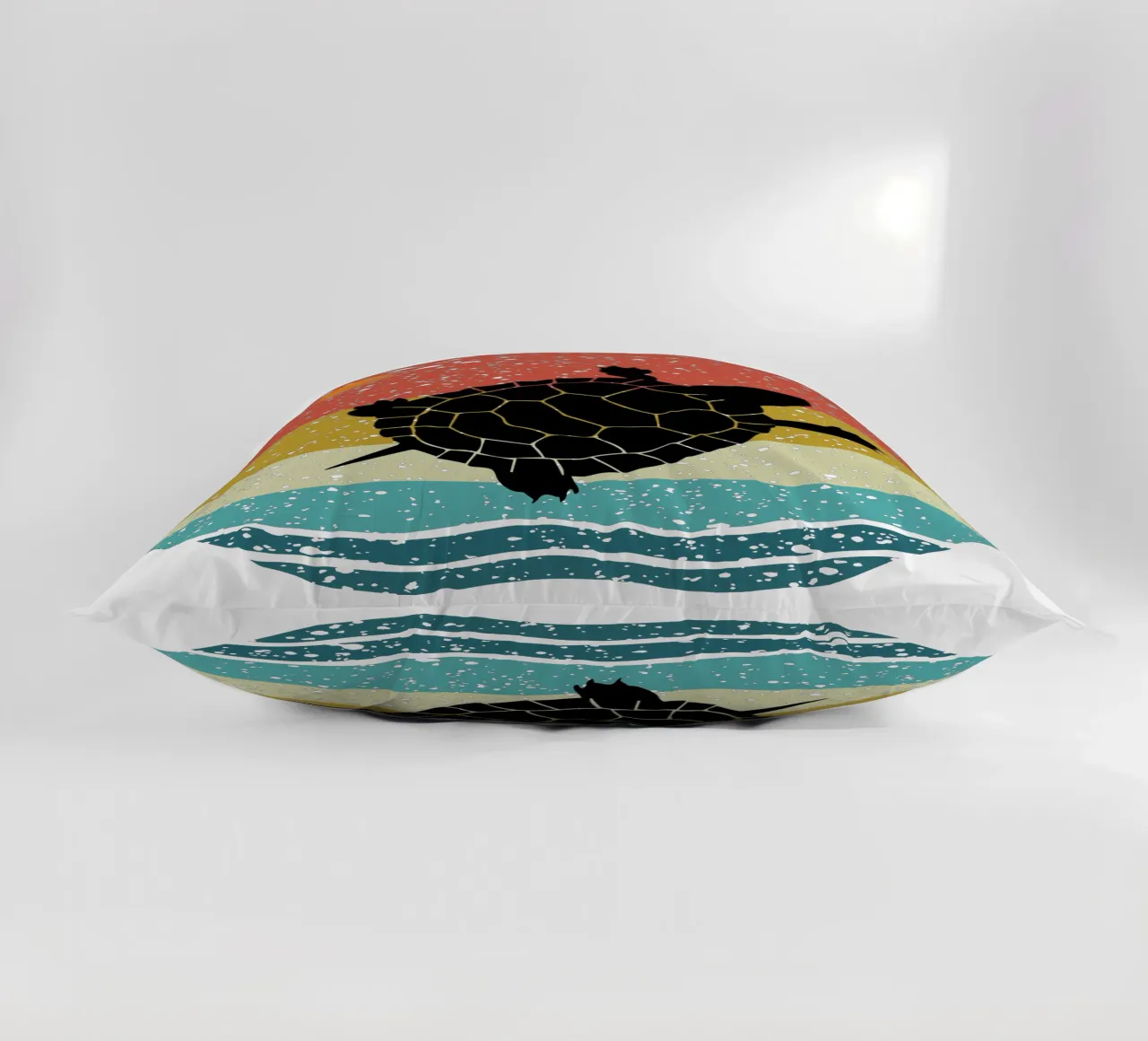 Turtle Shilouette retro design cuscino da rivariahill