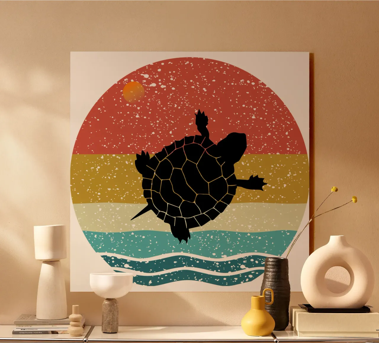 Turtle Shilouette retro design plexiglass da rivariahill