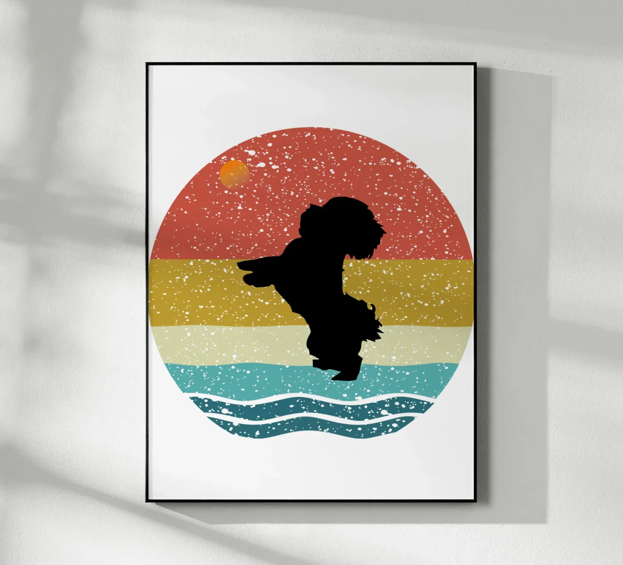 Shih Tzu Shilouette design retrò plexiglass da rivariahill