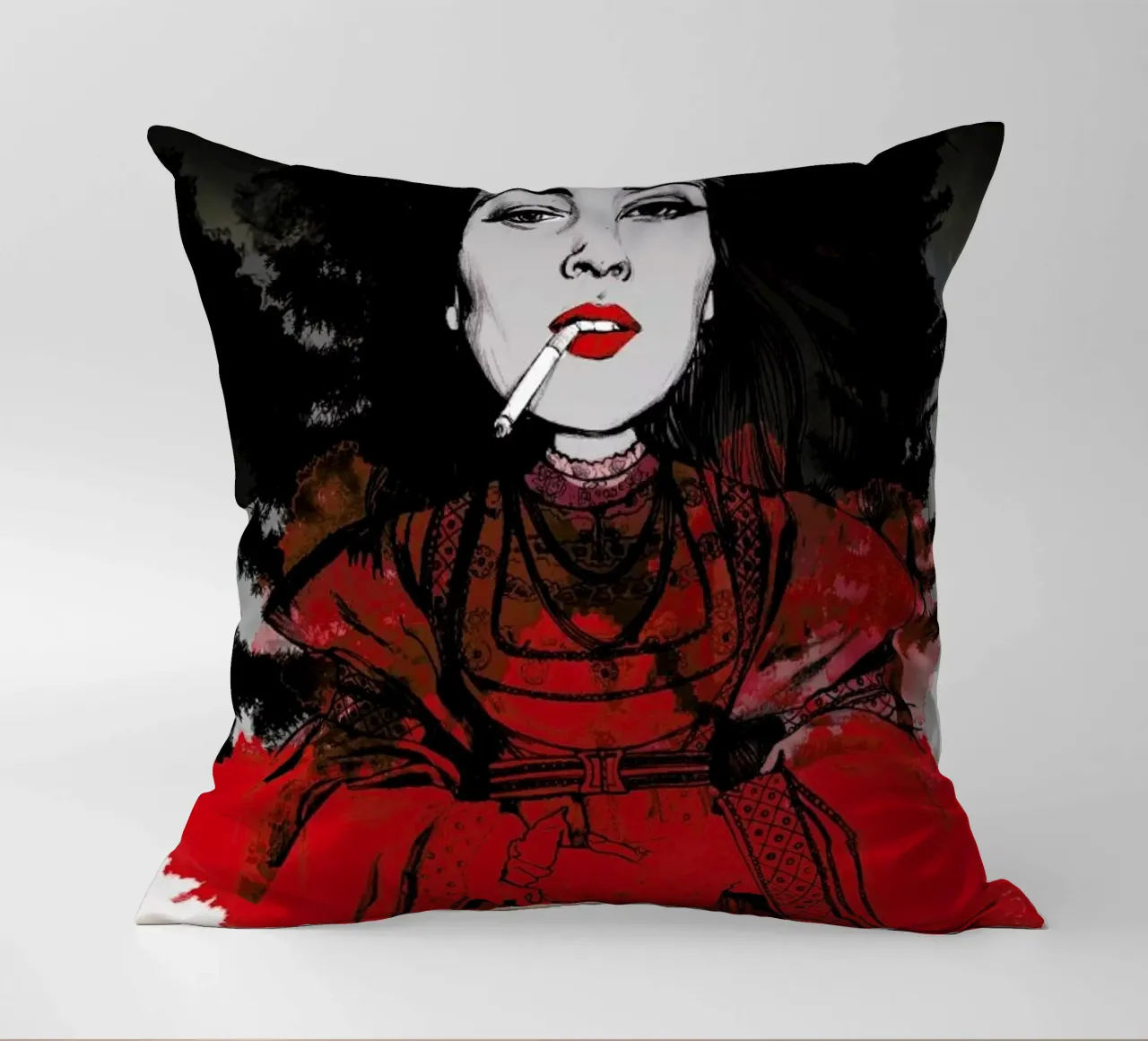 Fairy Tale Red cuscino da Agnes KR Patience
