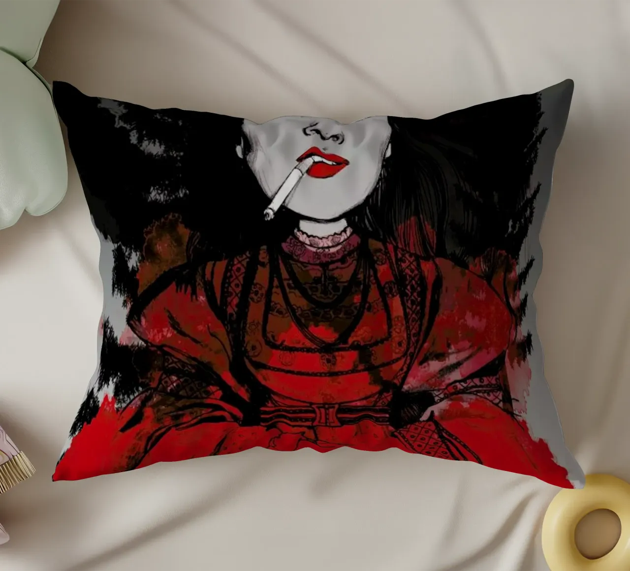 Fairy Tale Red cuscino da Agnes KR Patience