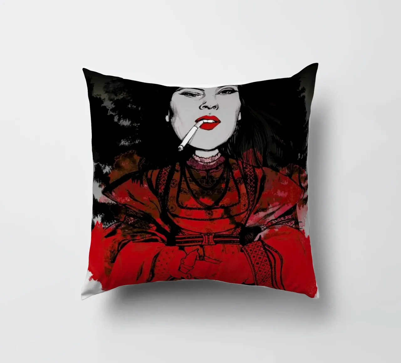Fairy Tale Red cuscino da Agnes KR Patience