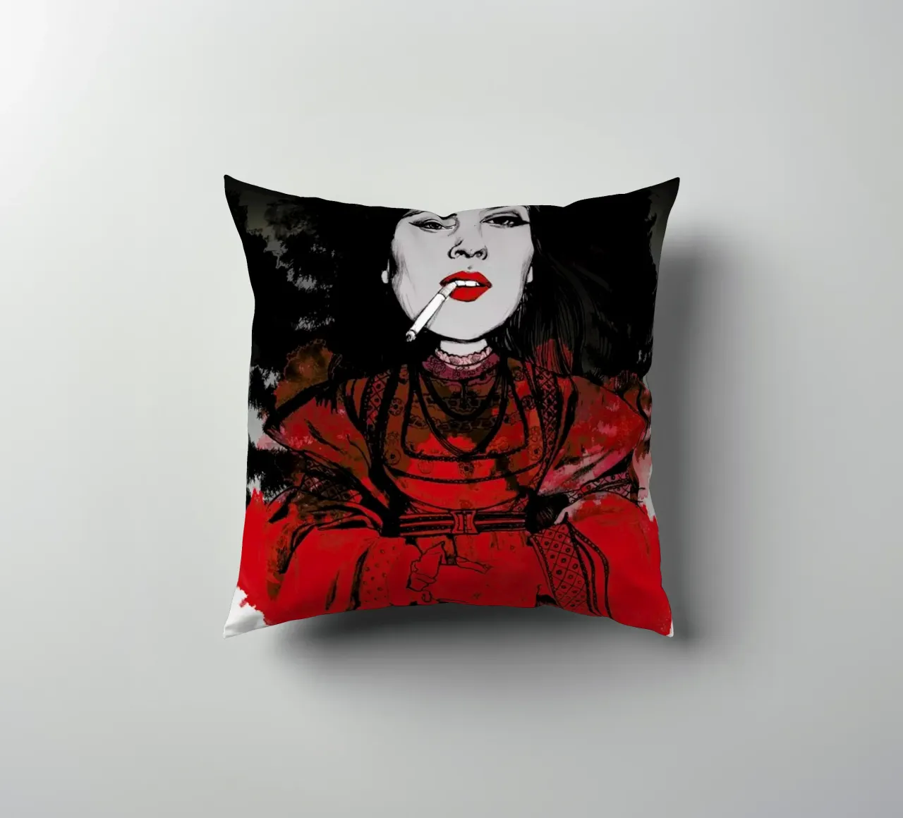 Fairy Tale Red cuscino da Agnes KR Patience