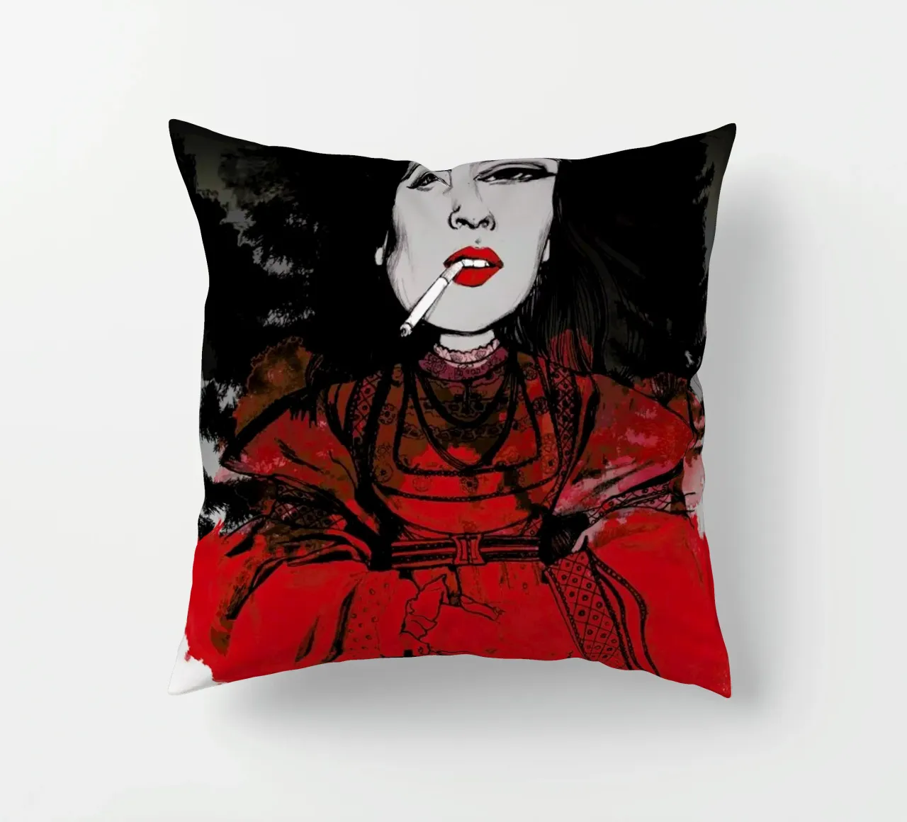 Fairy Tale Red cuscino da Agnes KR Patience