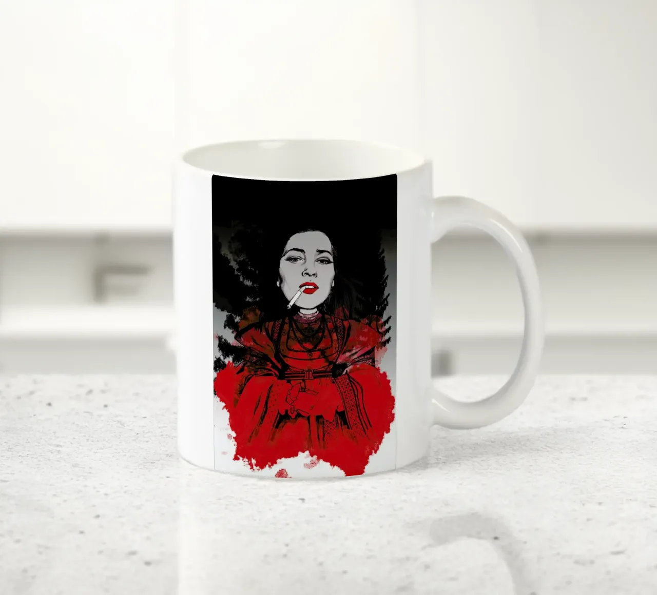 Fairy Tale Red tazza in ceramica da Agnes KR Patience